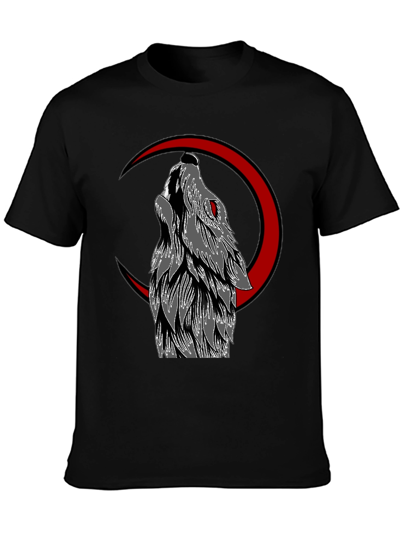 Wolf Moon Graphic Tee - Mens Black T-Shirt