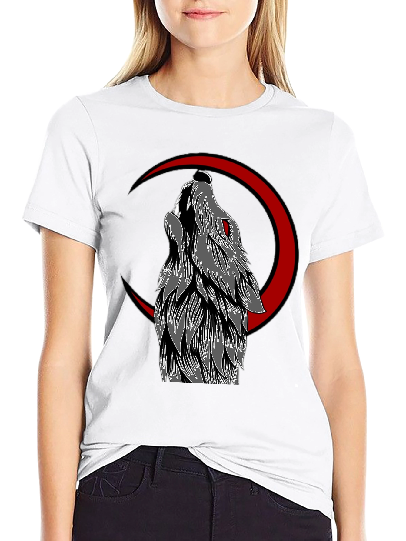 Wolf Moon Graphic Tee - Mens Black T-Shirt