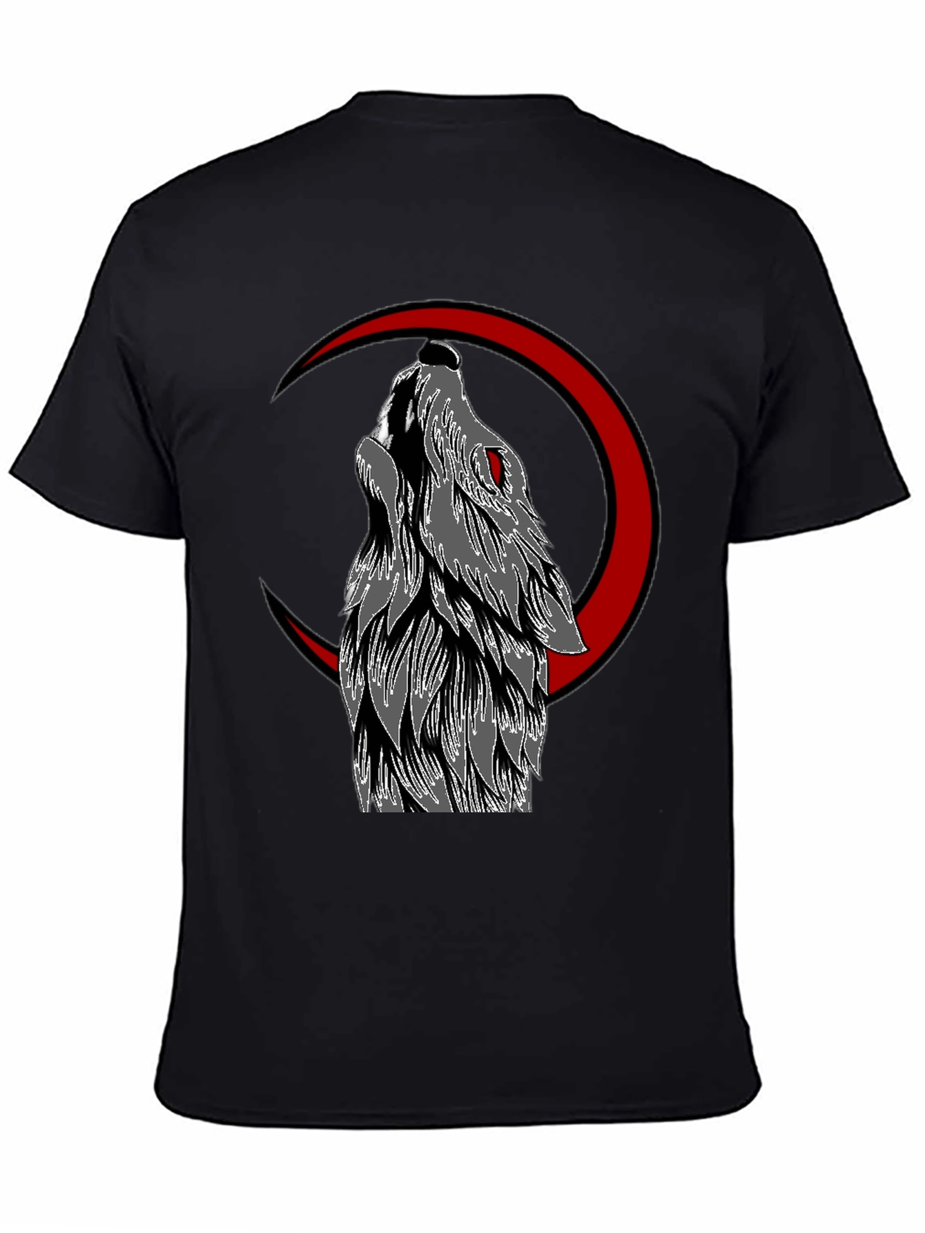 Wolf Moon Graphic Tee - Mens Black T-Shirt
