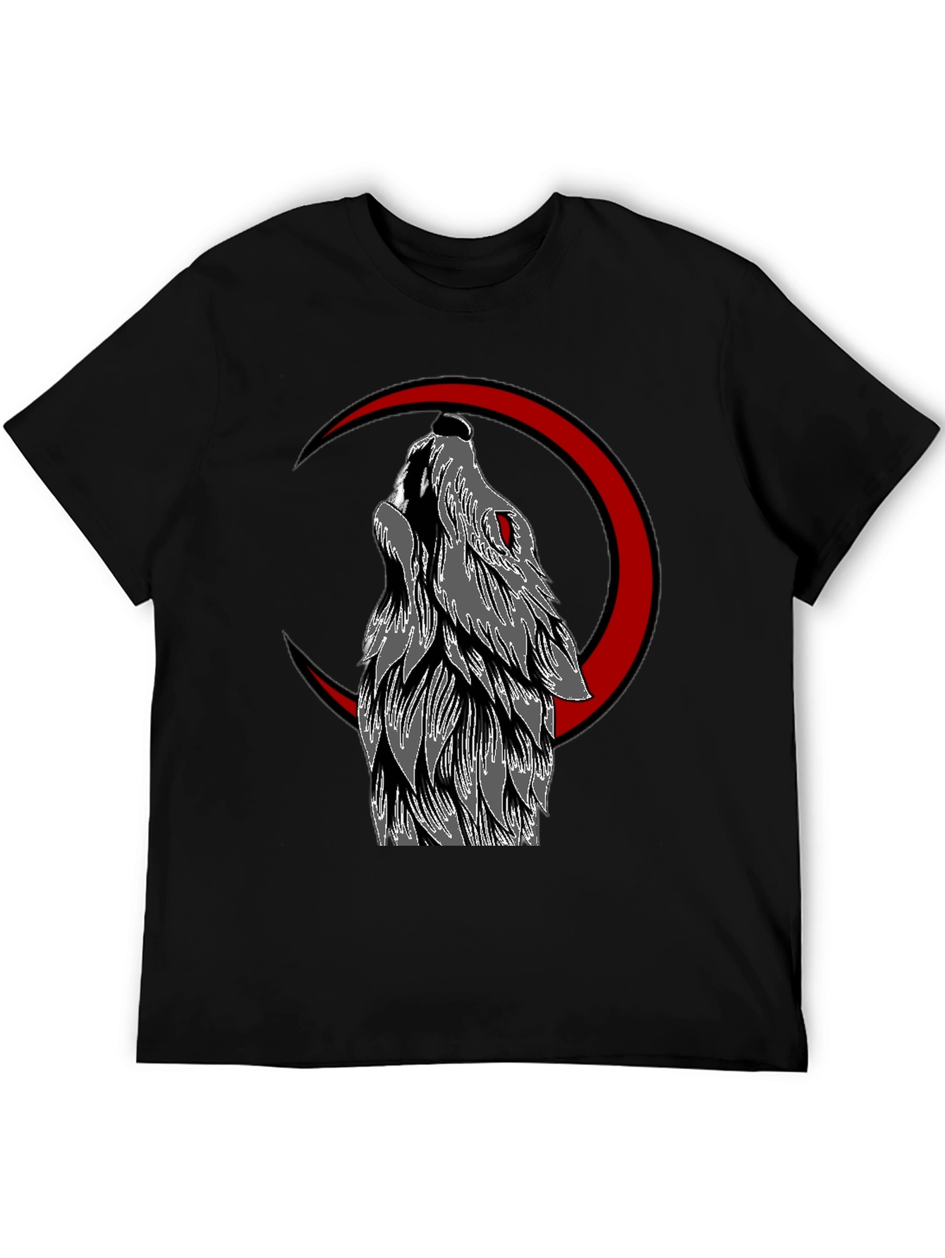 Wolf Moon Graphic Tee - Mens Black T-Shirt