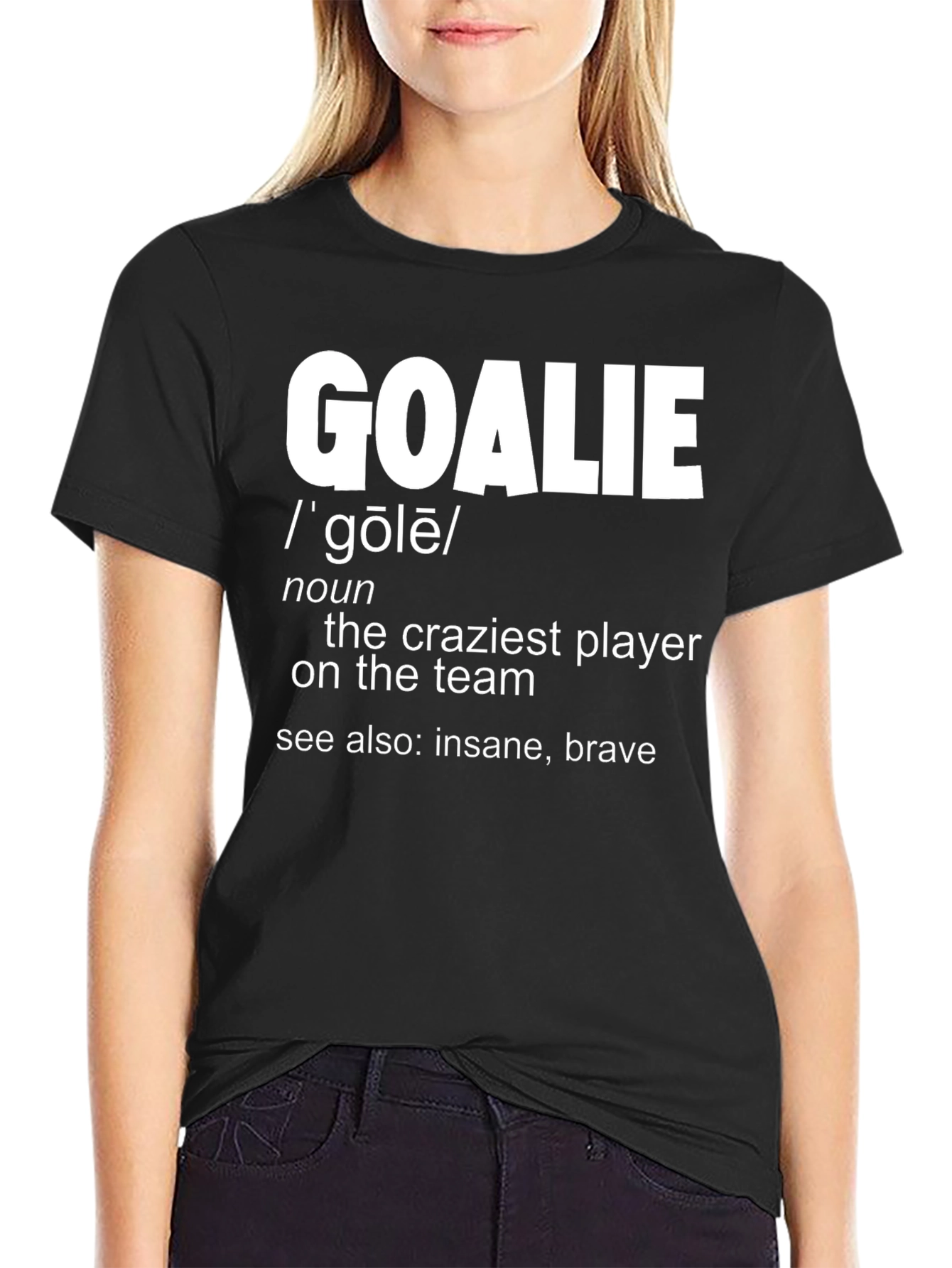 Goalie Definition T-Shirt - Crazy Hockey Player Tee