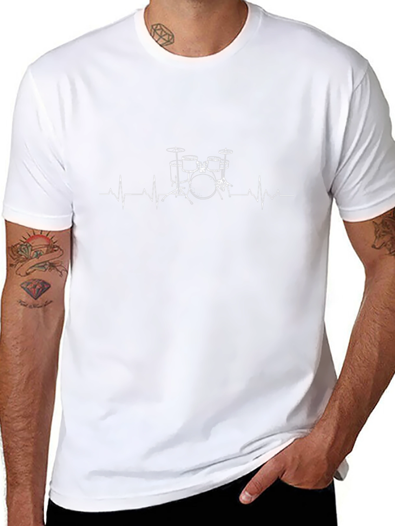 Drumbeat Heartbeat Graphic Tee