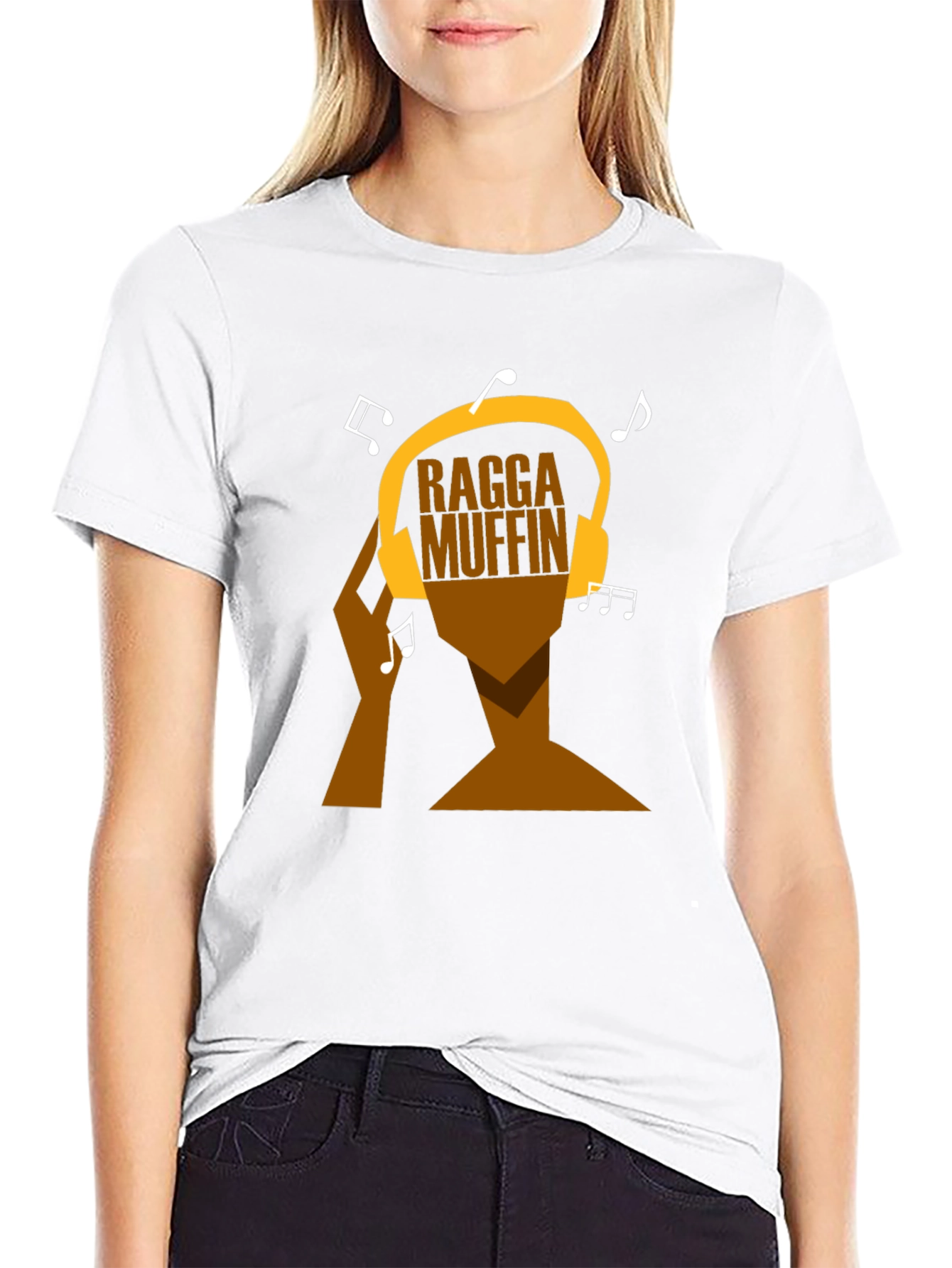Ragga Muffin Graphic Tee - Black Cotton T-Shirt