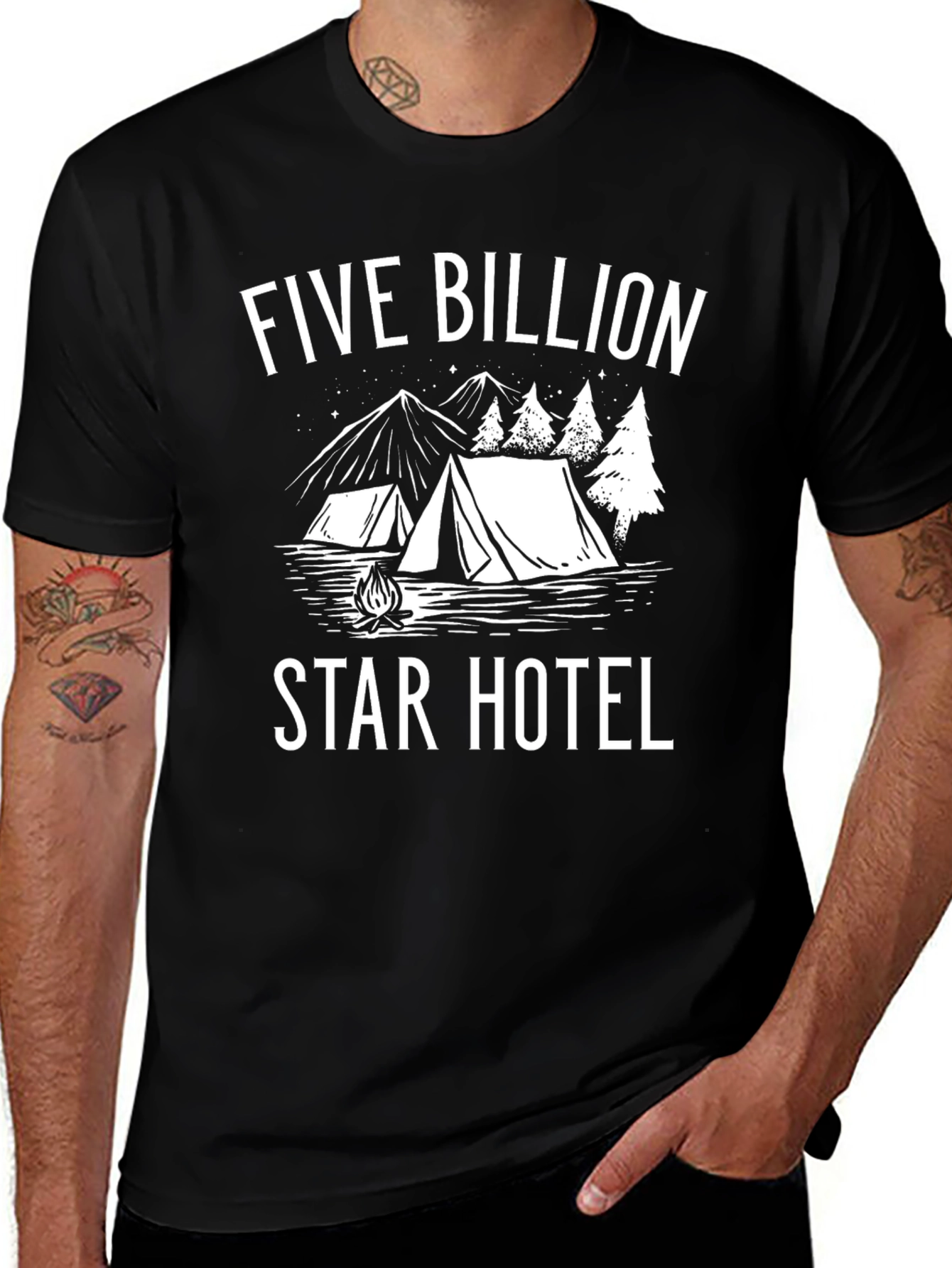 Five Billion Star Hotel Camping T-Shirt