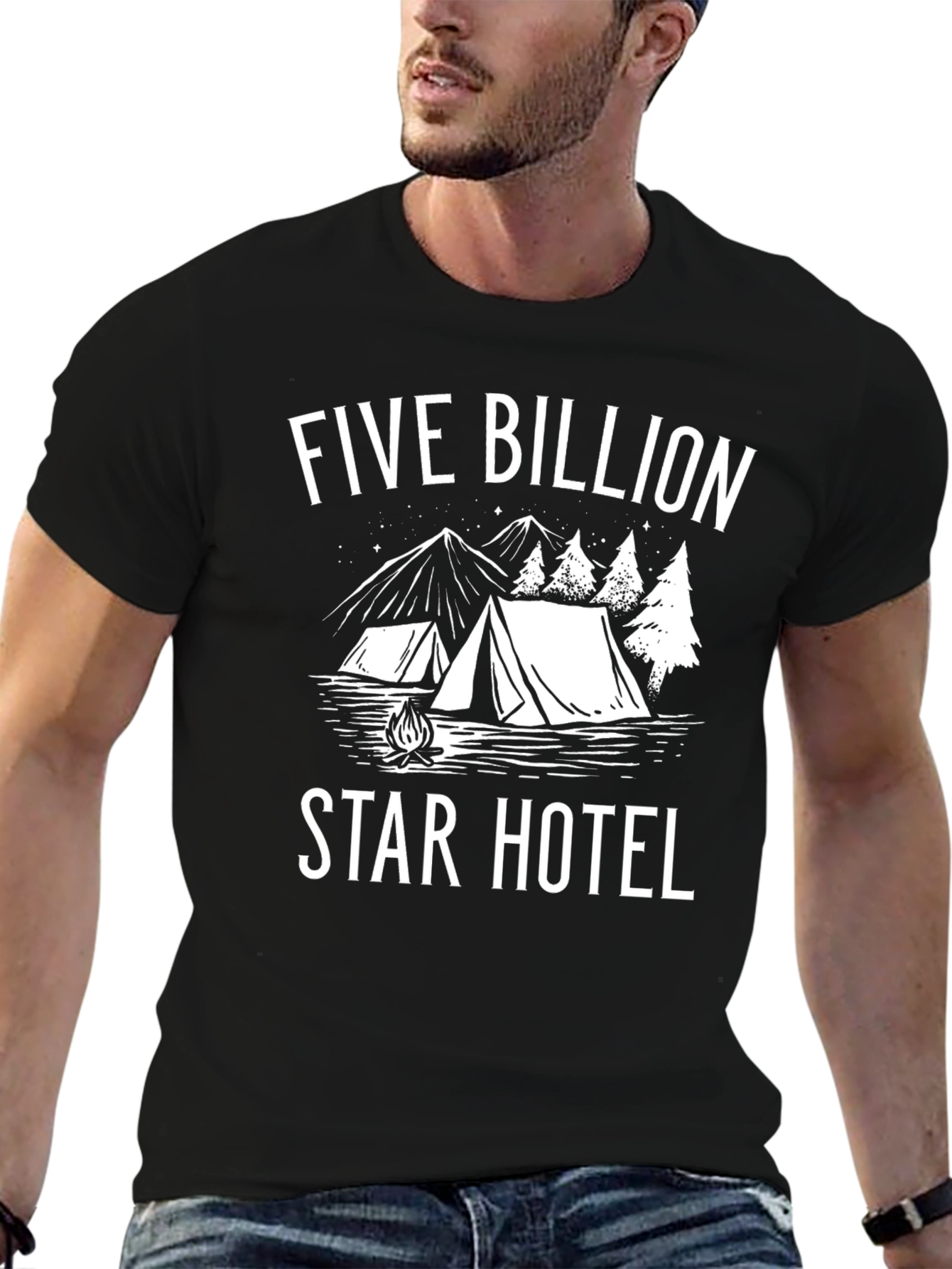 Five Billion Star Hotel Camping T-Shirt