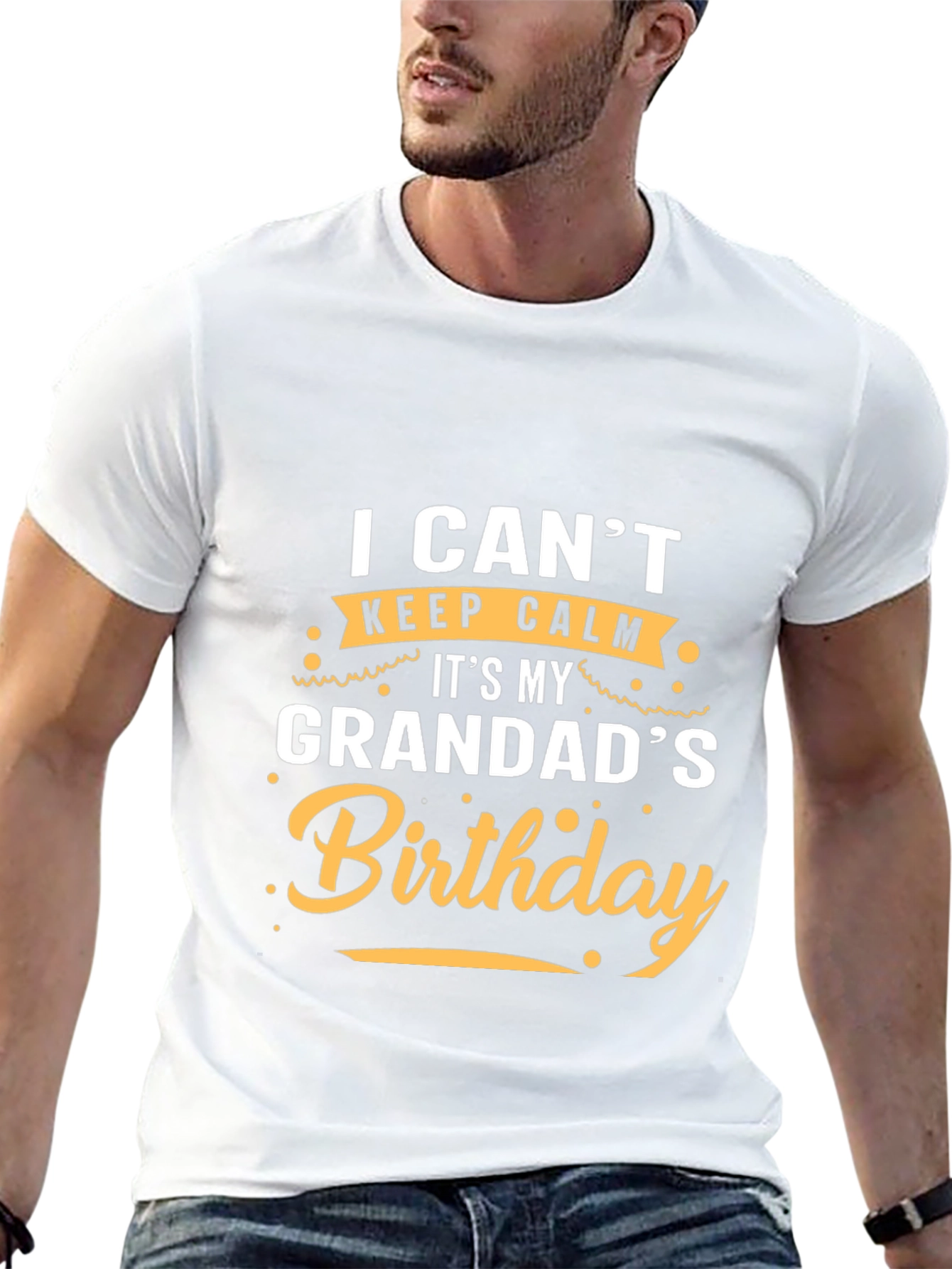 Grandad Birthday T-Shirt: I Cant Keep Calm