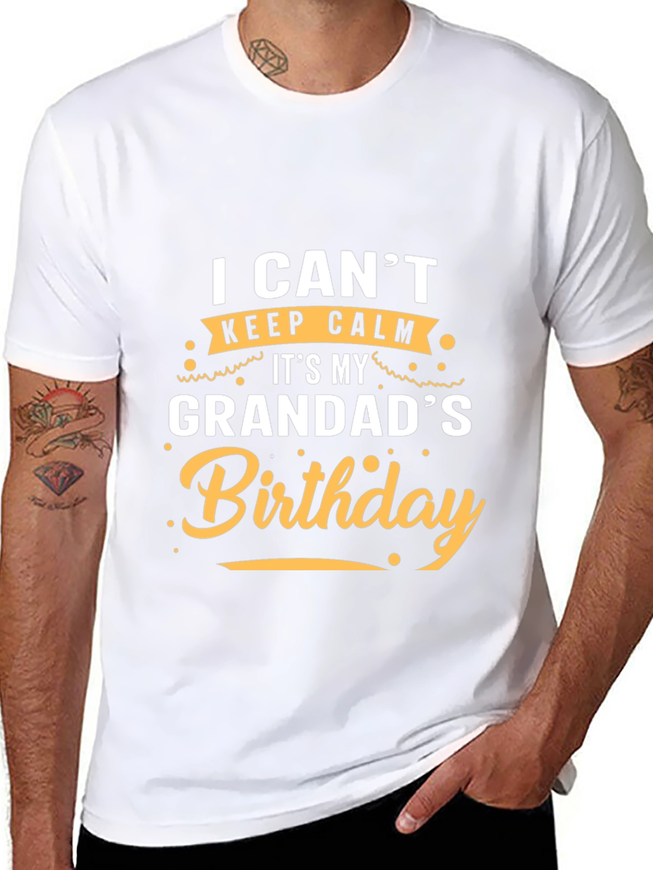 Grandad Birthday T-Shirt: I Cant Keep Calm