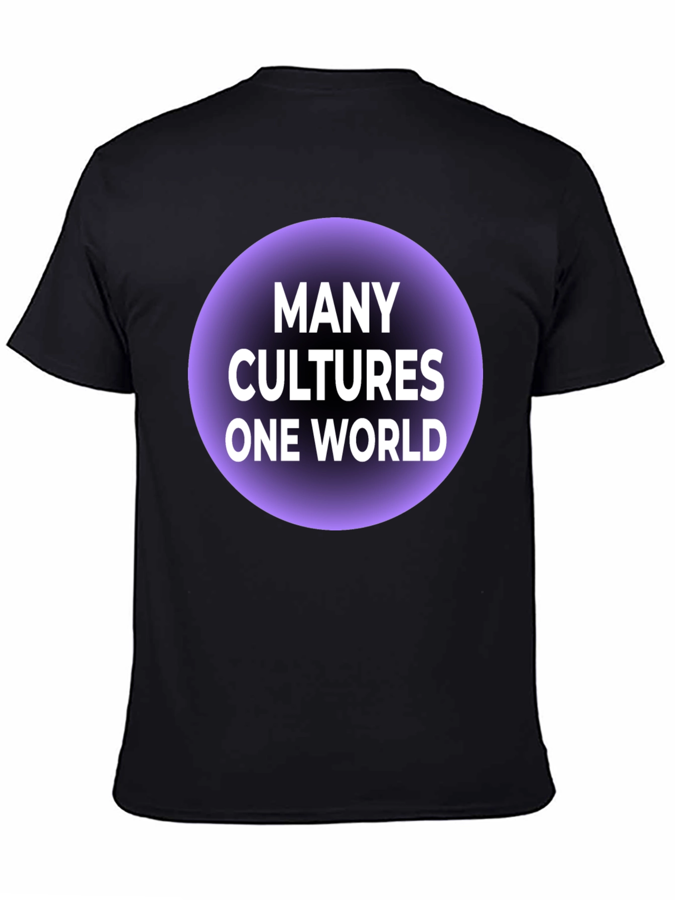 Many Cultures One World Graphic Tee - Black