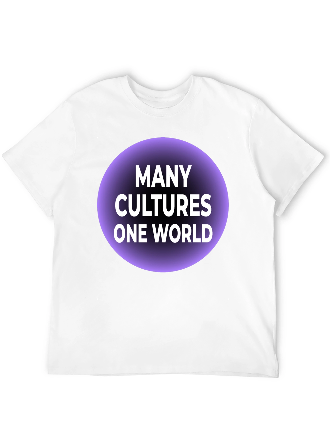Many Cultures One World Graphic Tee - Black