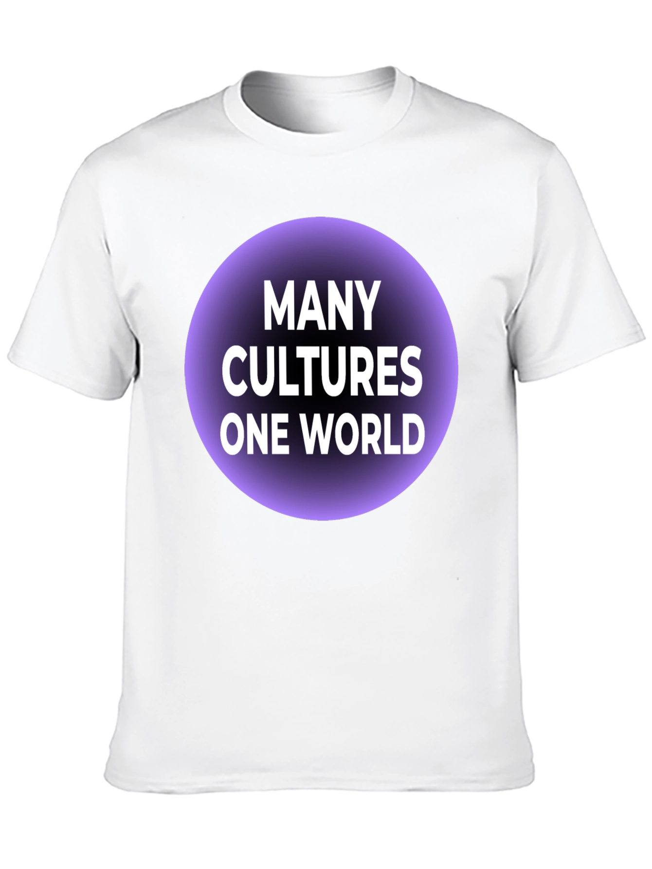 Many Cultures One World Graphic Tee - Black