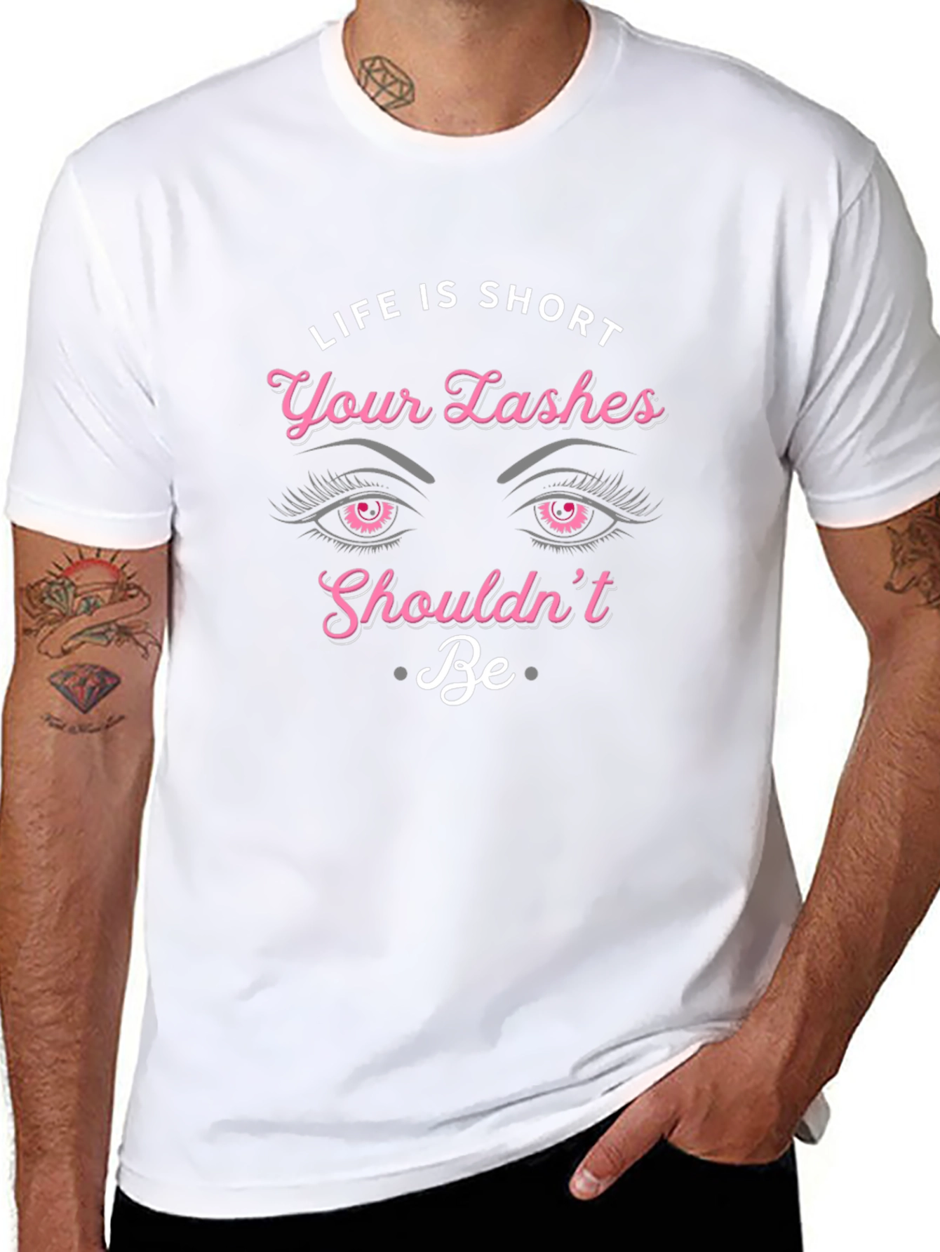 Life is Short Lashes Graphic T-Shirt