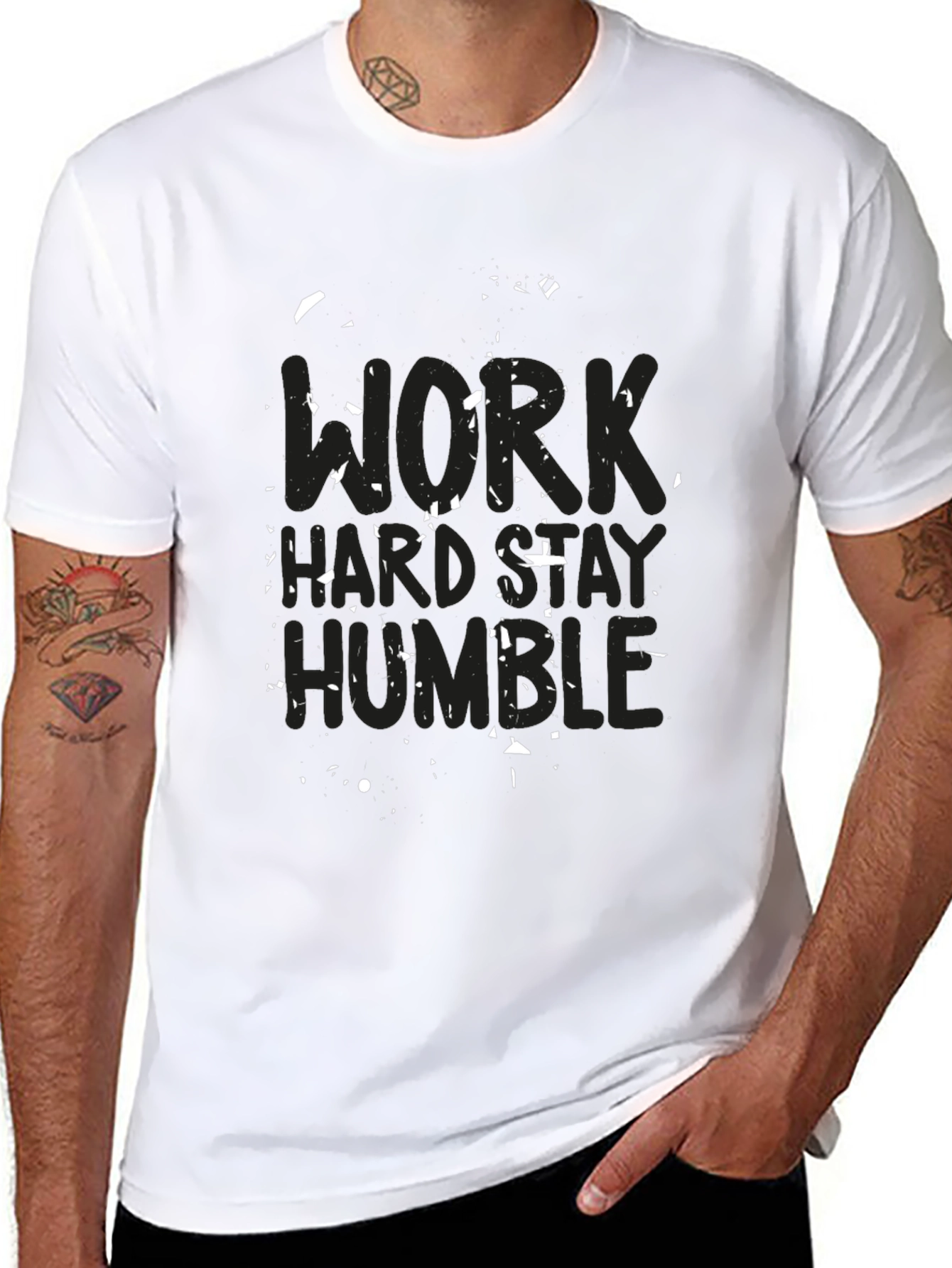 Work Hard Stay Humble Black T-Shirt