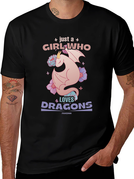 Girl Who Loves Dragons T-Shirt