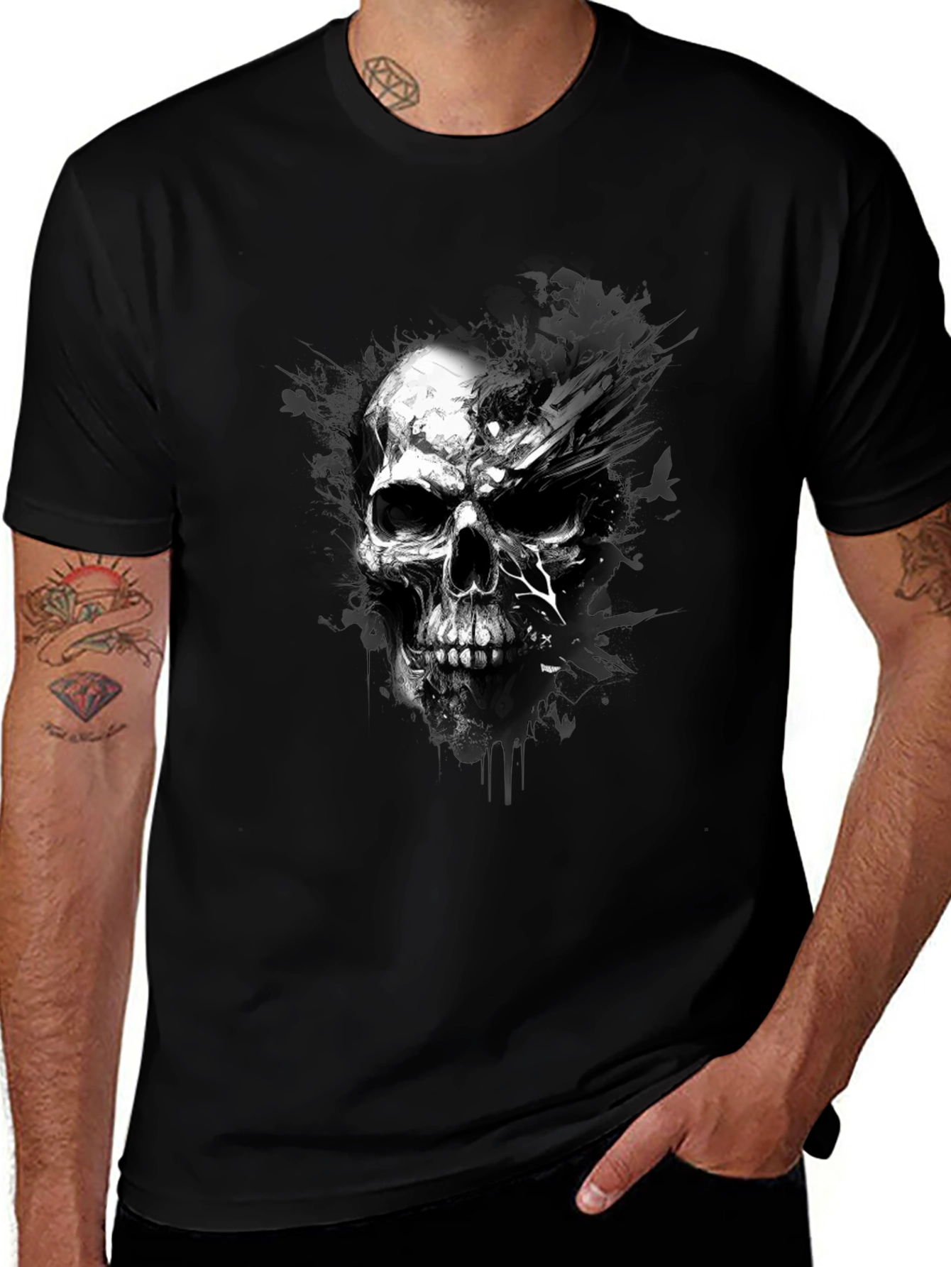 Skull Graphic Black T-Shirt