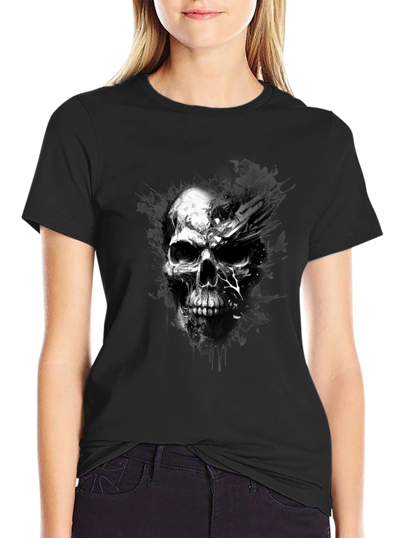 Skull Graphic Black T-Shirt
