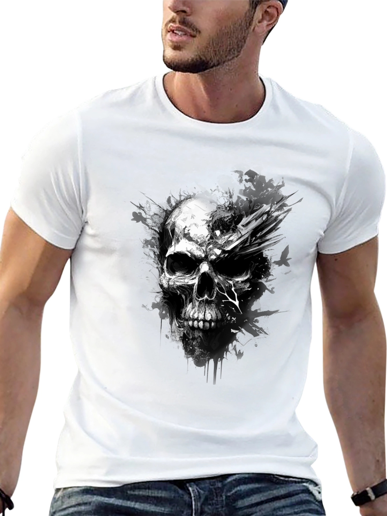 Skull Graphic Black T-Shirt