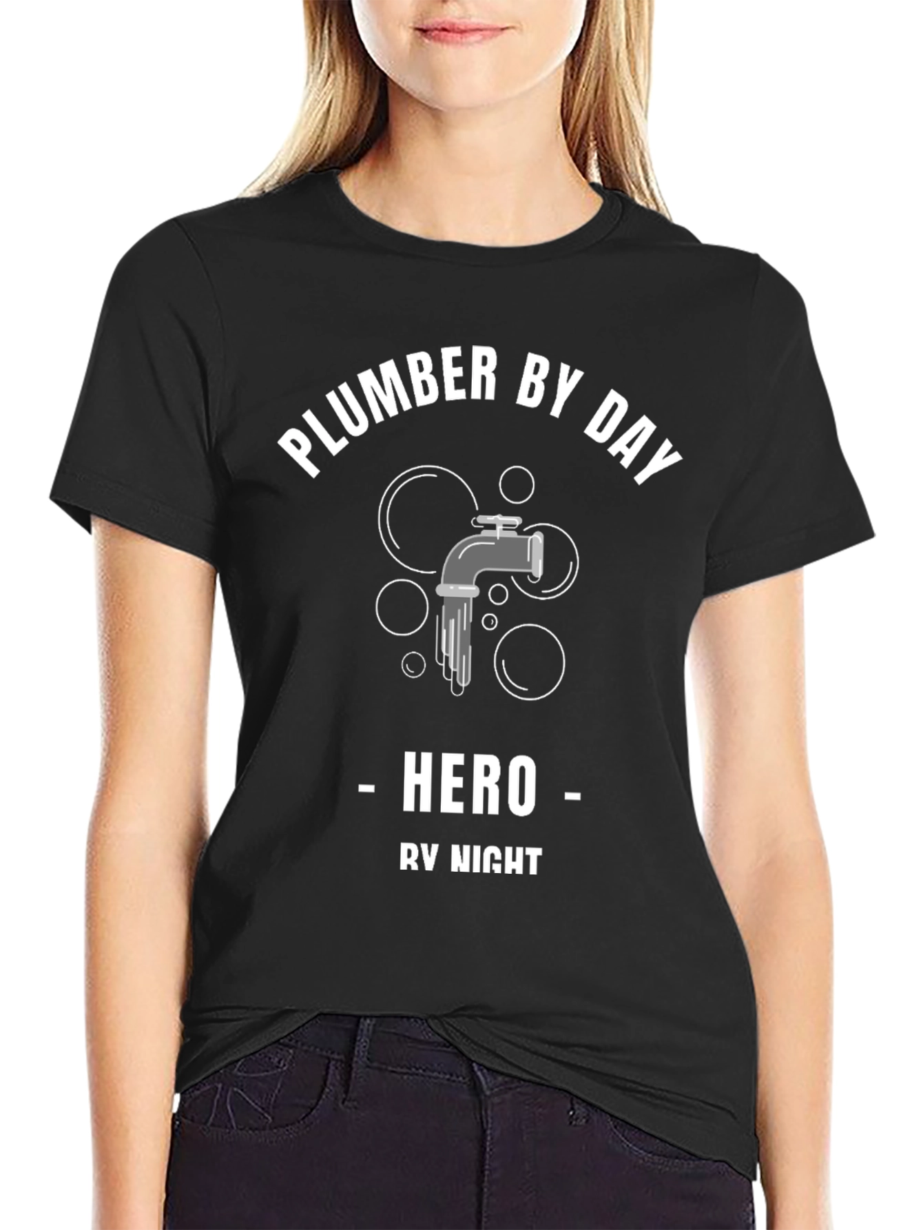 Plumber By Day Hero By Night T-Shirt