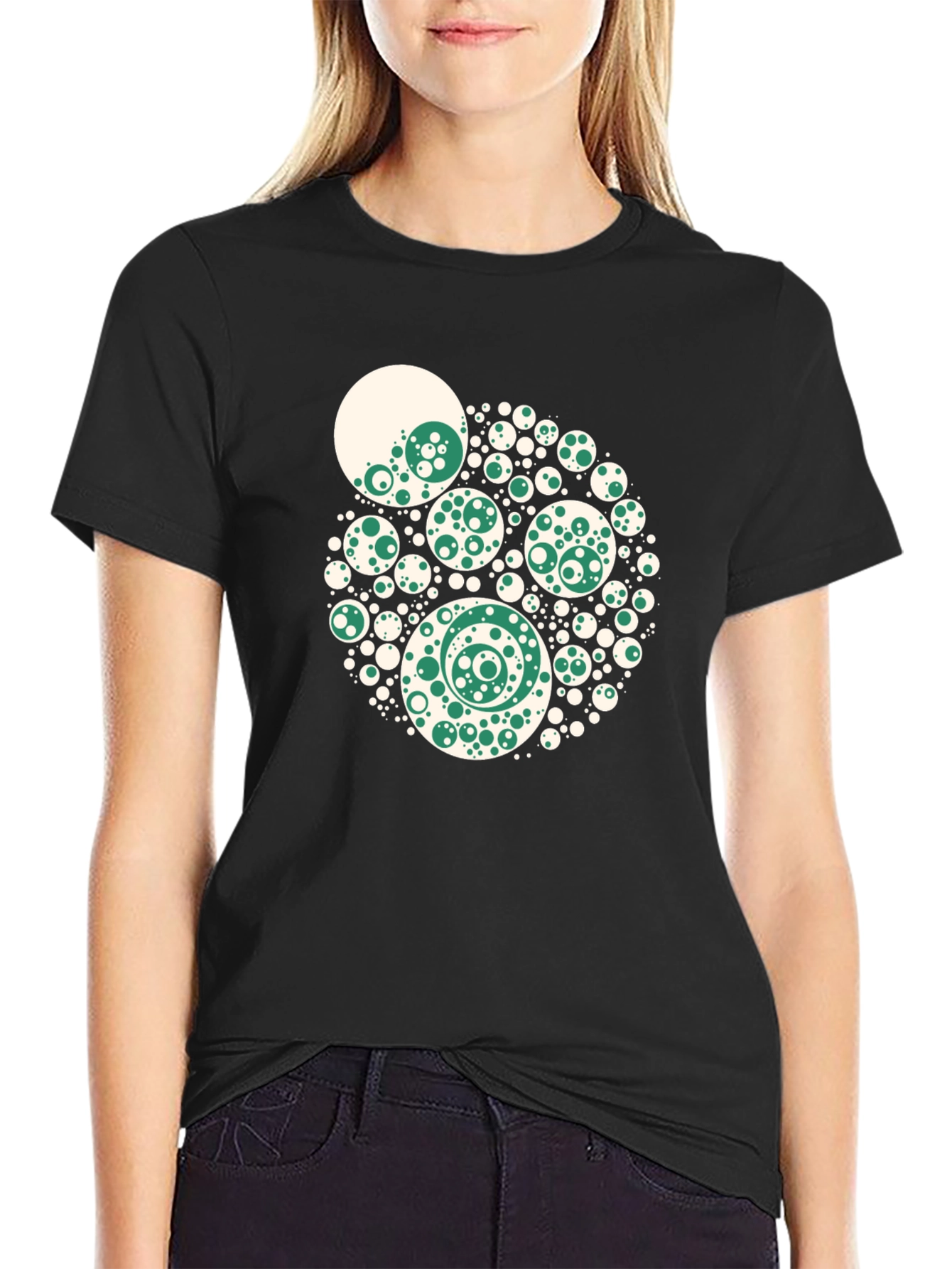 Abstract Circle Design T-Shirt