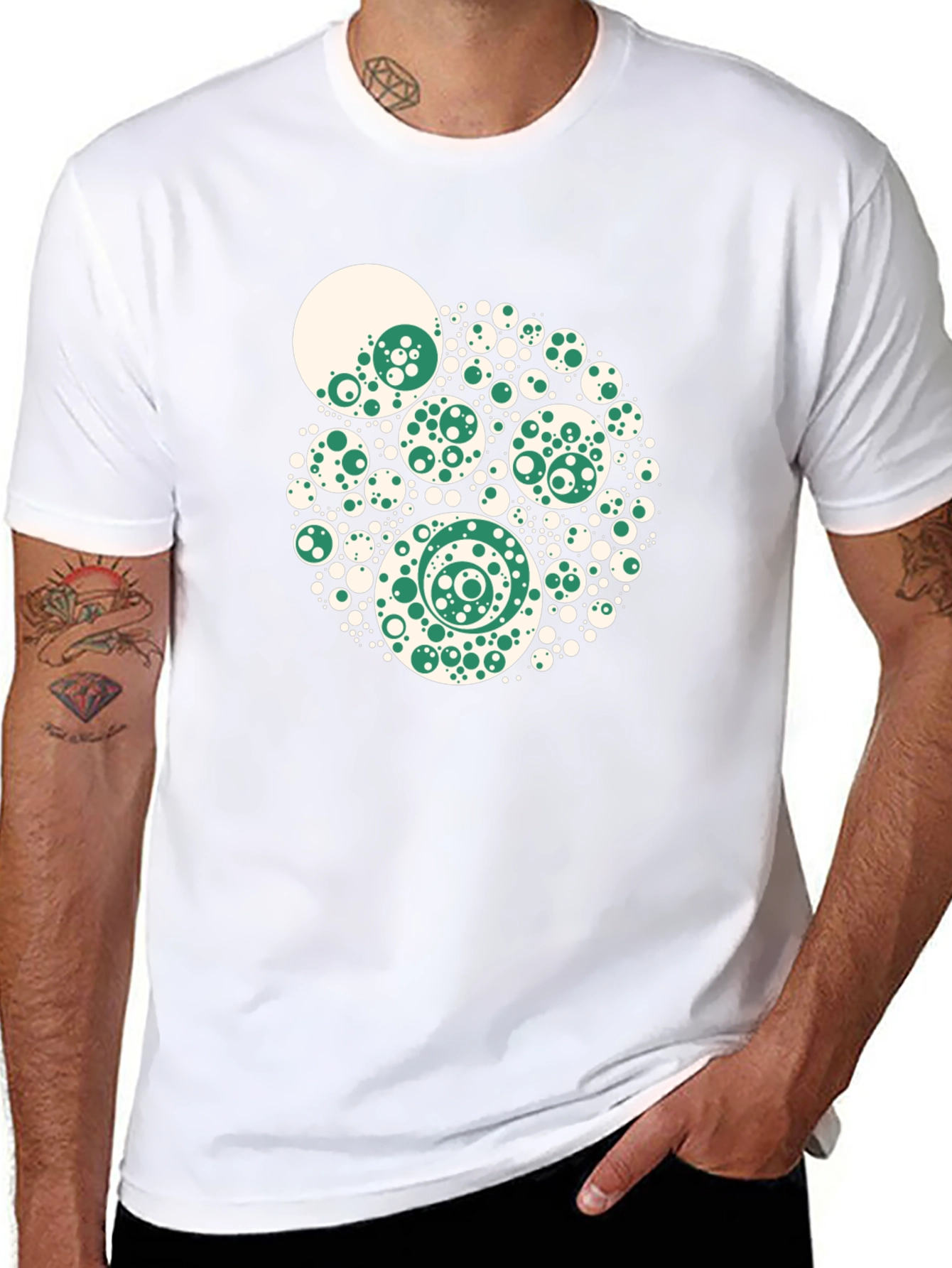 Abstract Circle Design T-Shirt