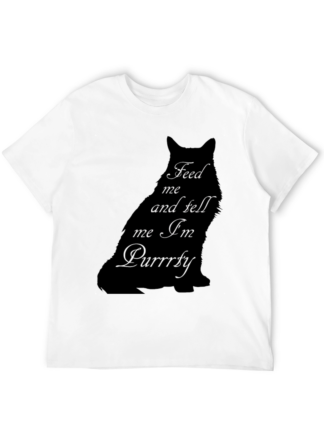 Feed Me Cat Graphic Tee - Purrrfectly Funny T-Shirt