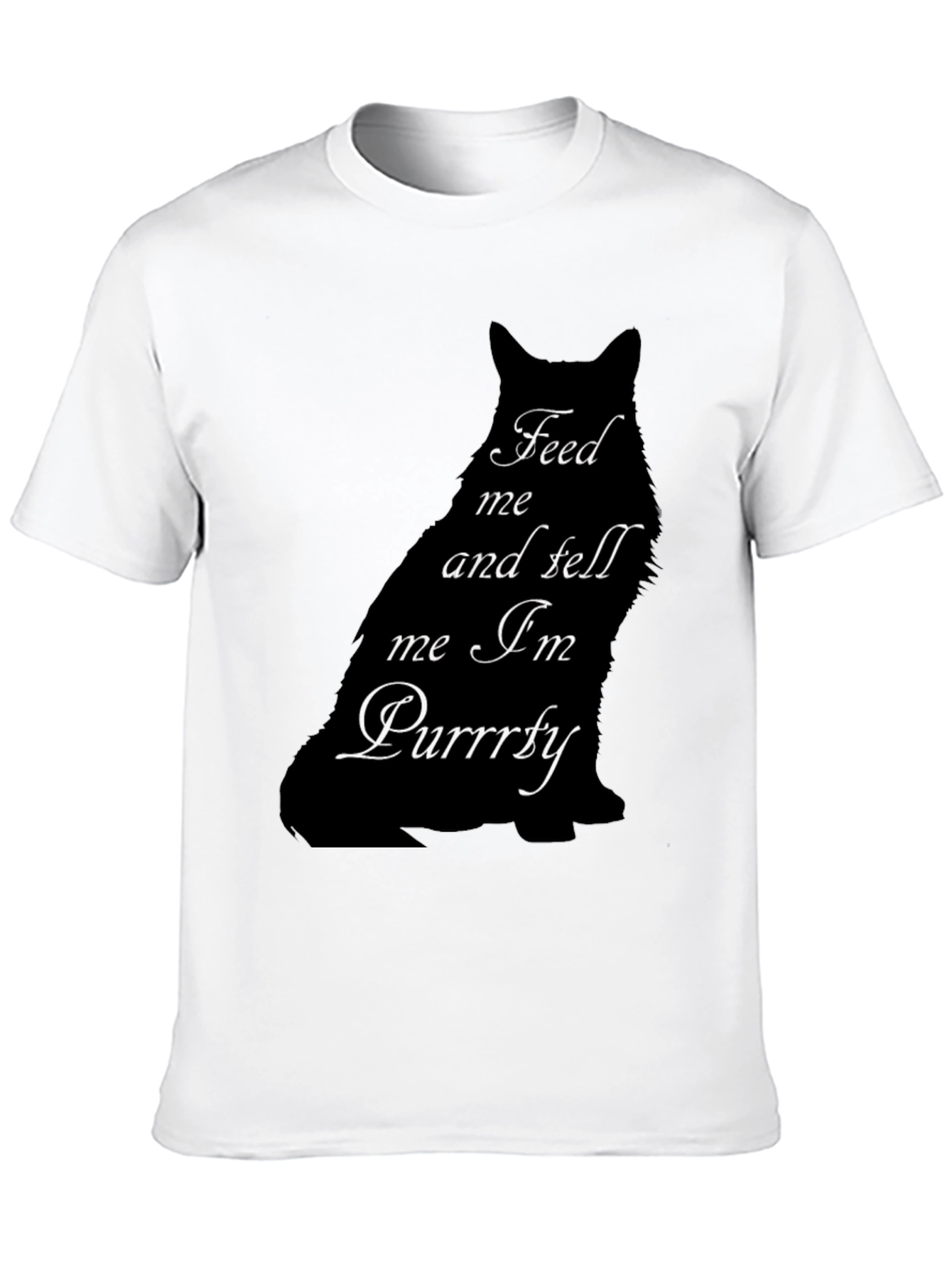 Feed Me Cat Graphic Tee - Purrrfectly Funny T-Shirt