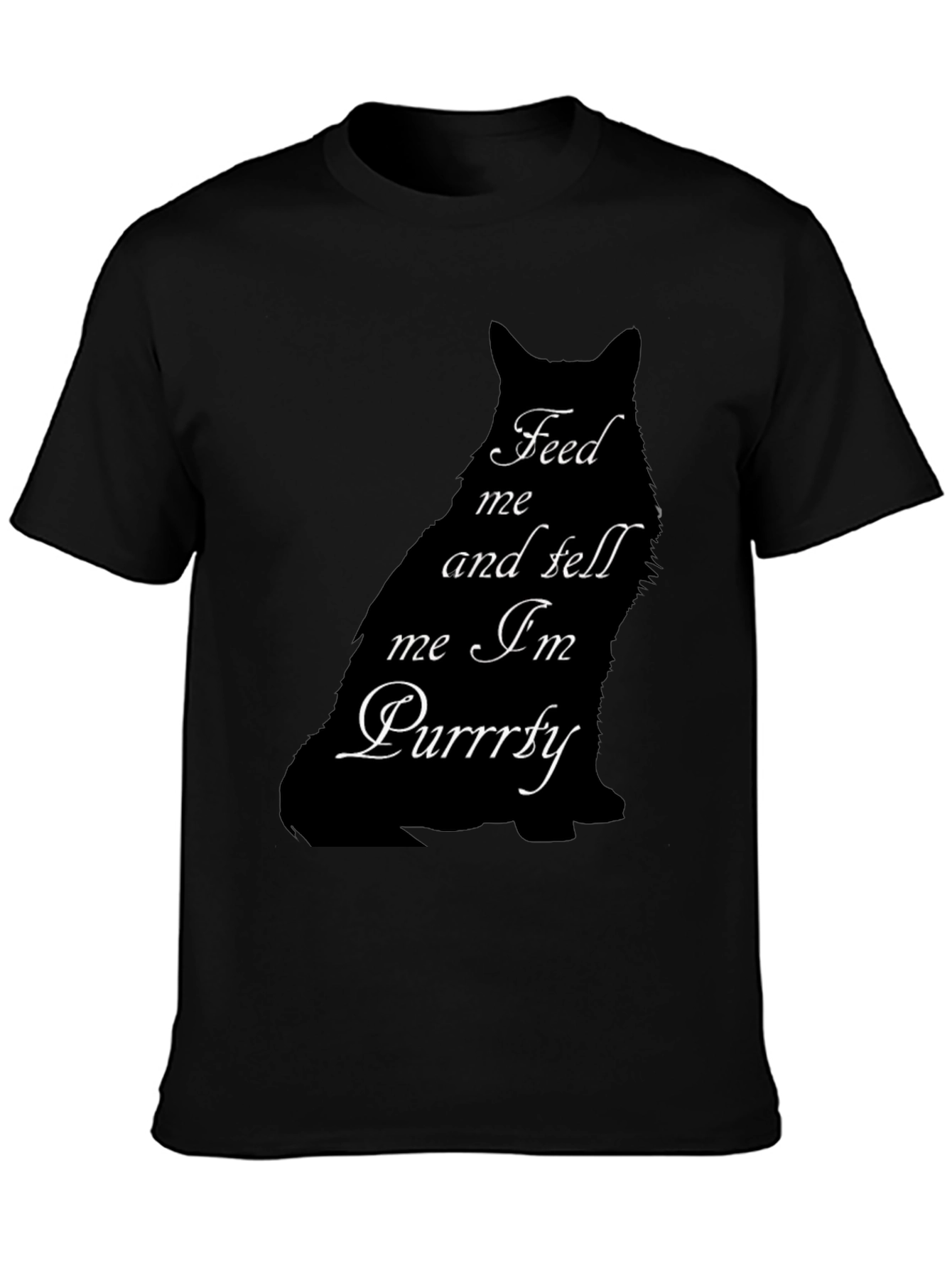 Feed Me Cat Graphic Tee - Purrrfectly Funny T-Shirt