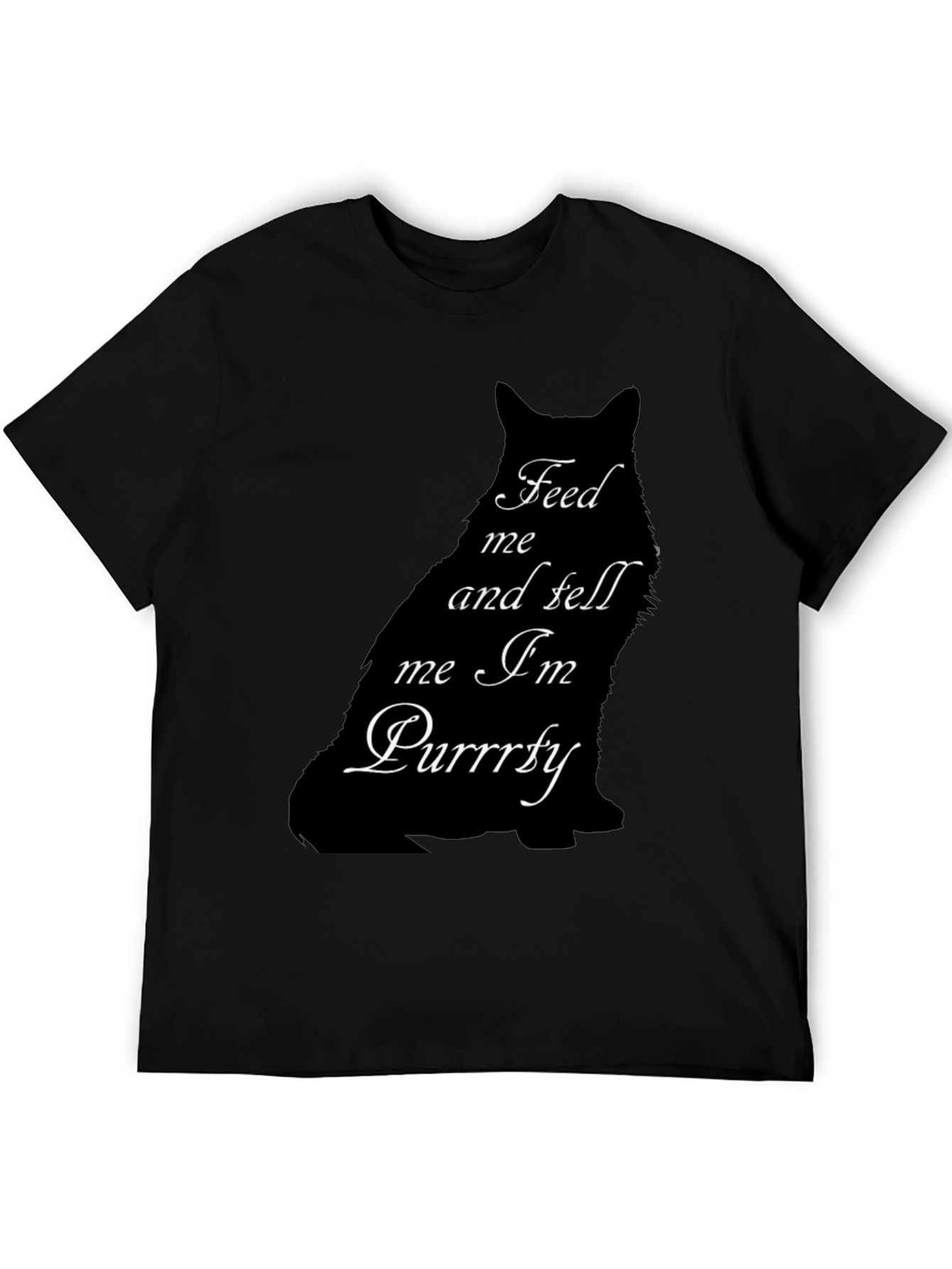 Feed Me Cat Graphic Tee - Purrrfectly Funny T-Shirt
