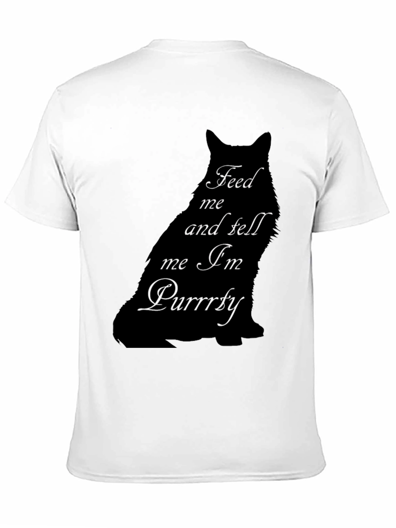 Feed Me Cat Graphic Tee - Purrrfectly Funny T-Shirt