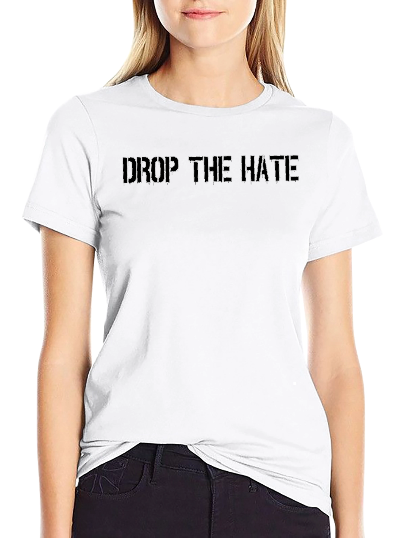 Drop The Hate Black Graphic Tee - Unisex