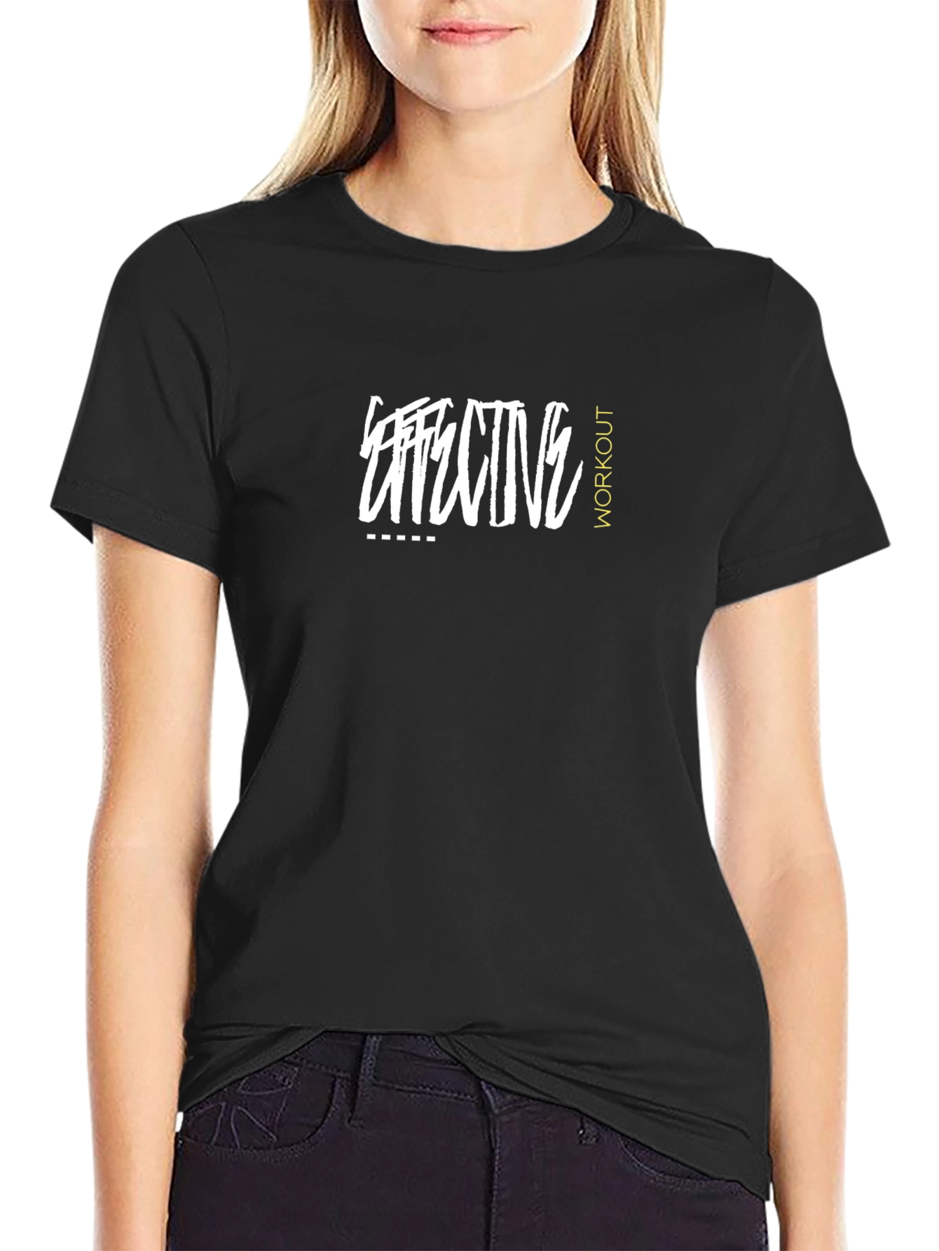 Effective Workout Graphic Print T-Shirt - Black