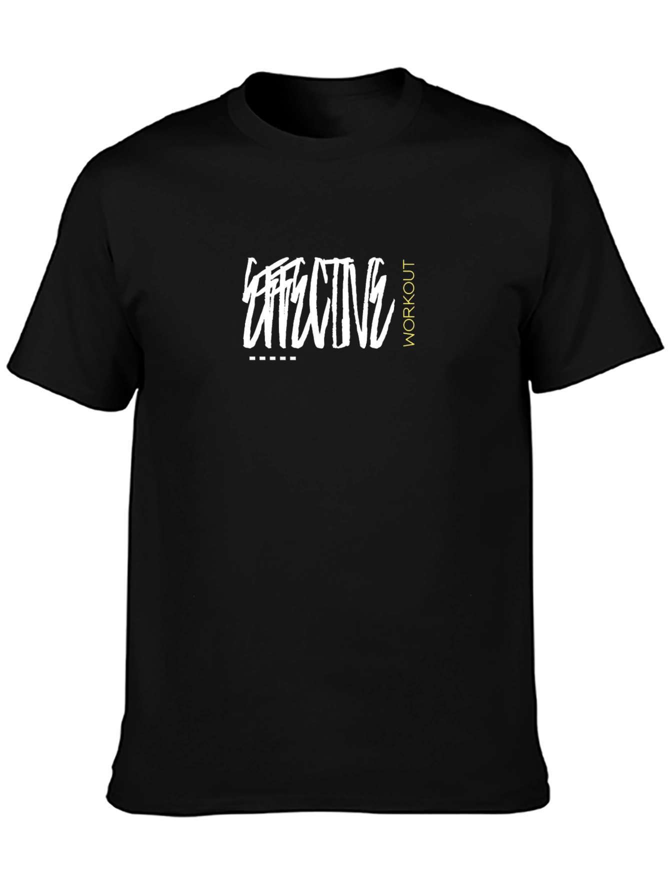 Effective Workout Graphic Print T-Shirt - Black