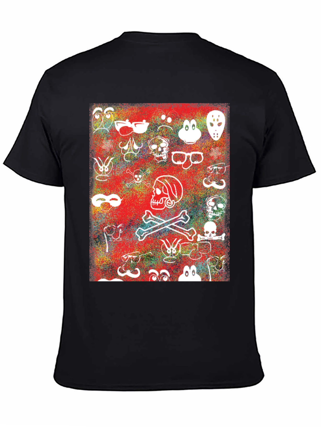 Skull & Character Graphic Print T-Shirt