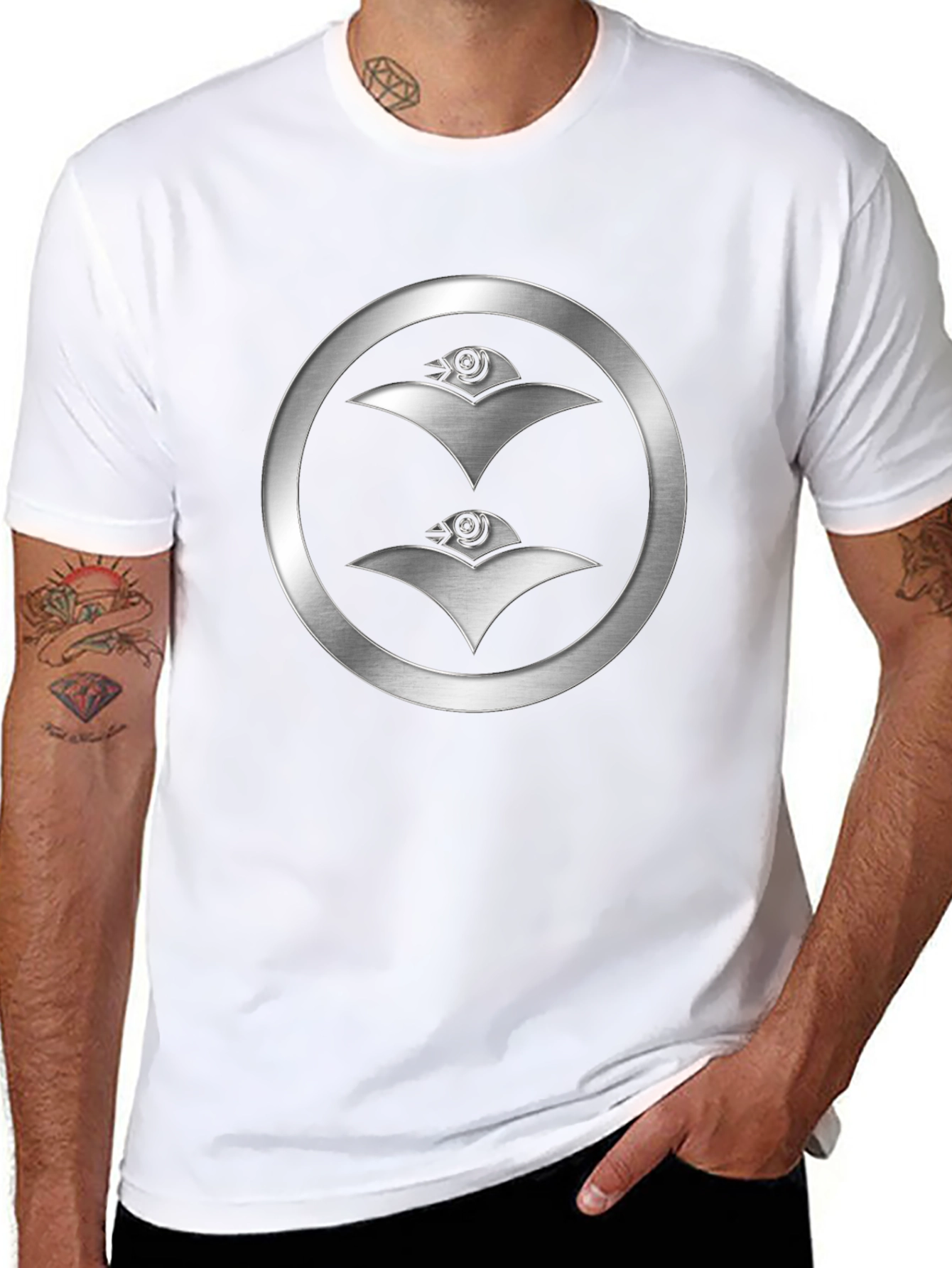 Silver Emblem Black T-Shirt