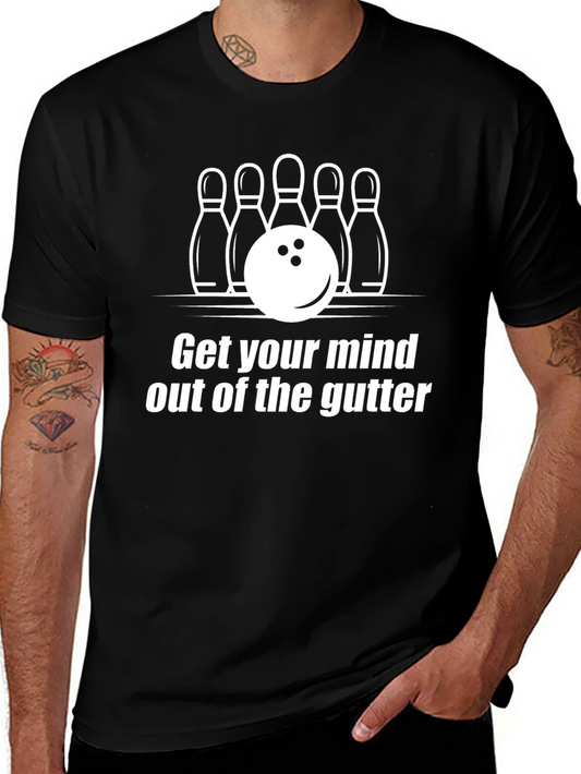 Bowling Mind Out of the Gutter Graphic T-Shirt
