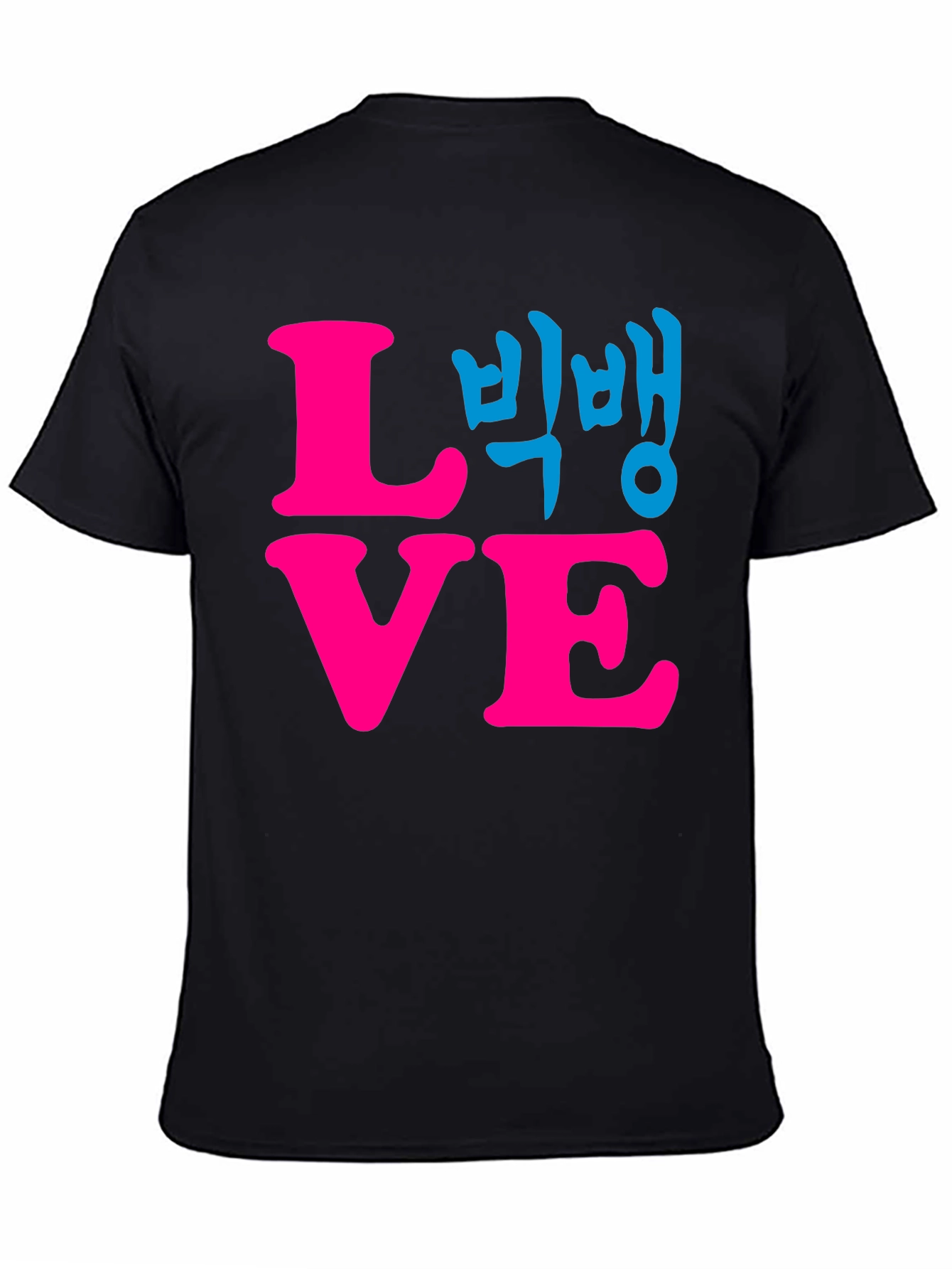 LOVE Graphic Print T-Shirt - Black Cotton Blend Tee