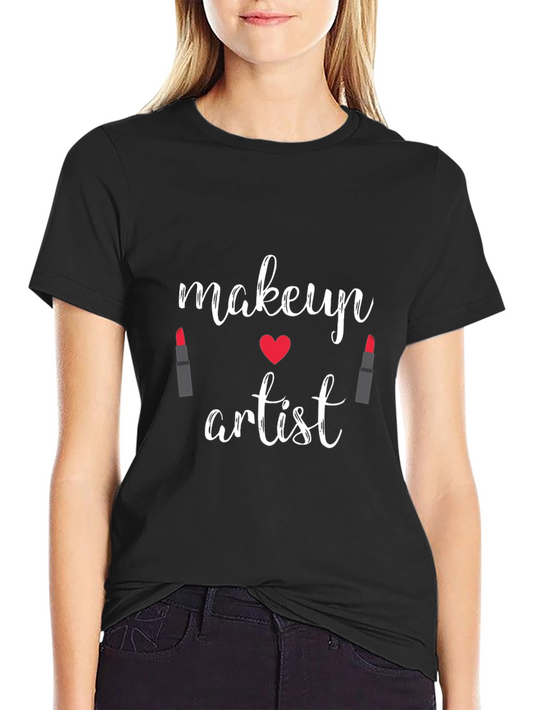 Makeup Artist T-Shirt - Black Crew Neck
