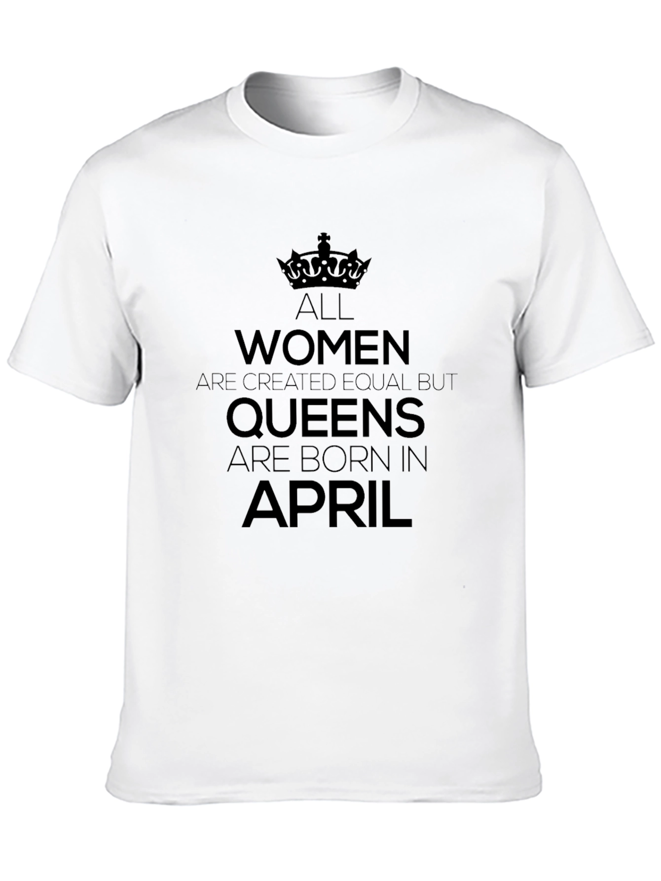 Queens Born in April Black T-Shirt