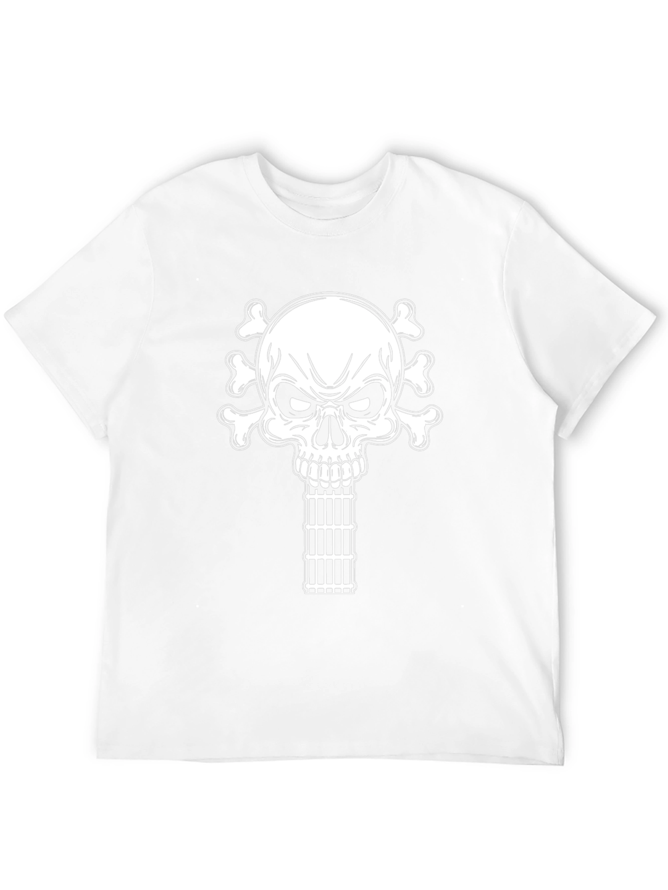 Skull & Bones Guitar Cage T-Shirt - Black