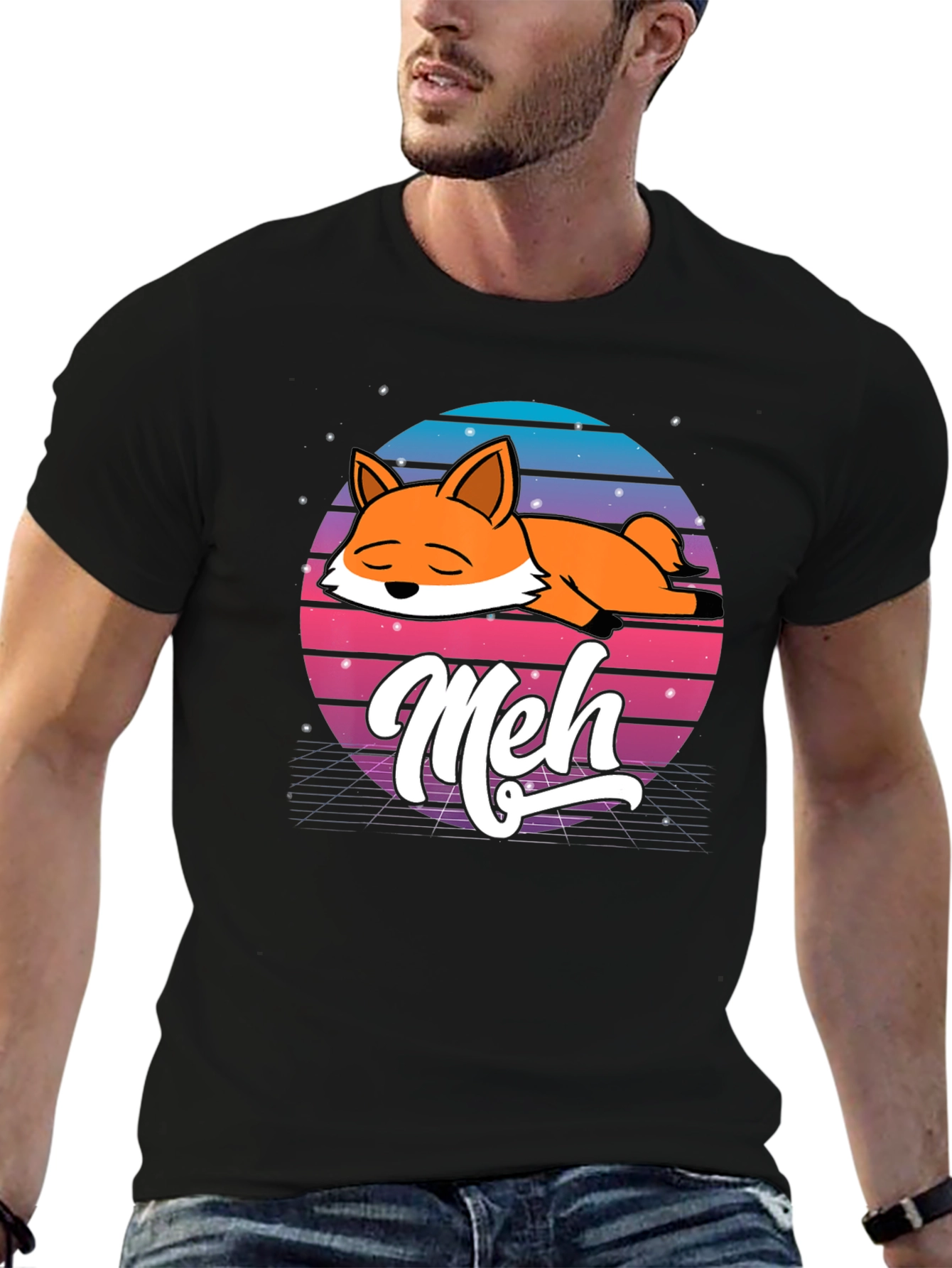 Meh Fox T-Shirt - Lazy Days
