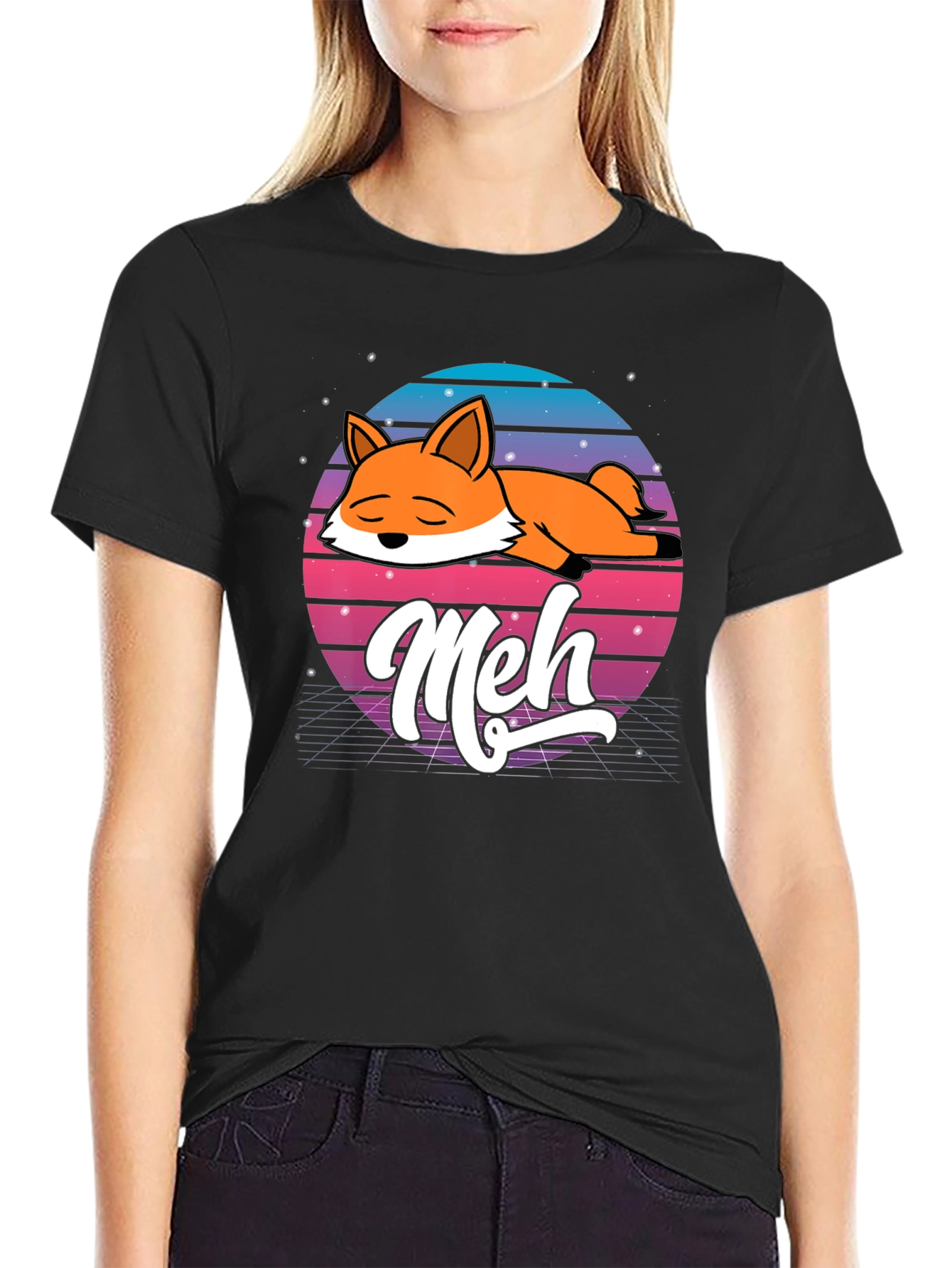 Meh Fox T-Shirt - Lazy Days
