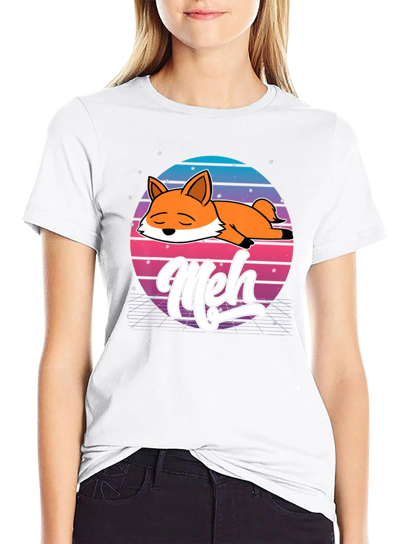 Meh Fox T-Shirt - Lazy Days