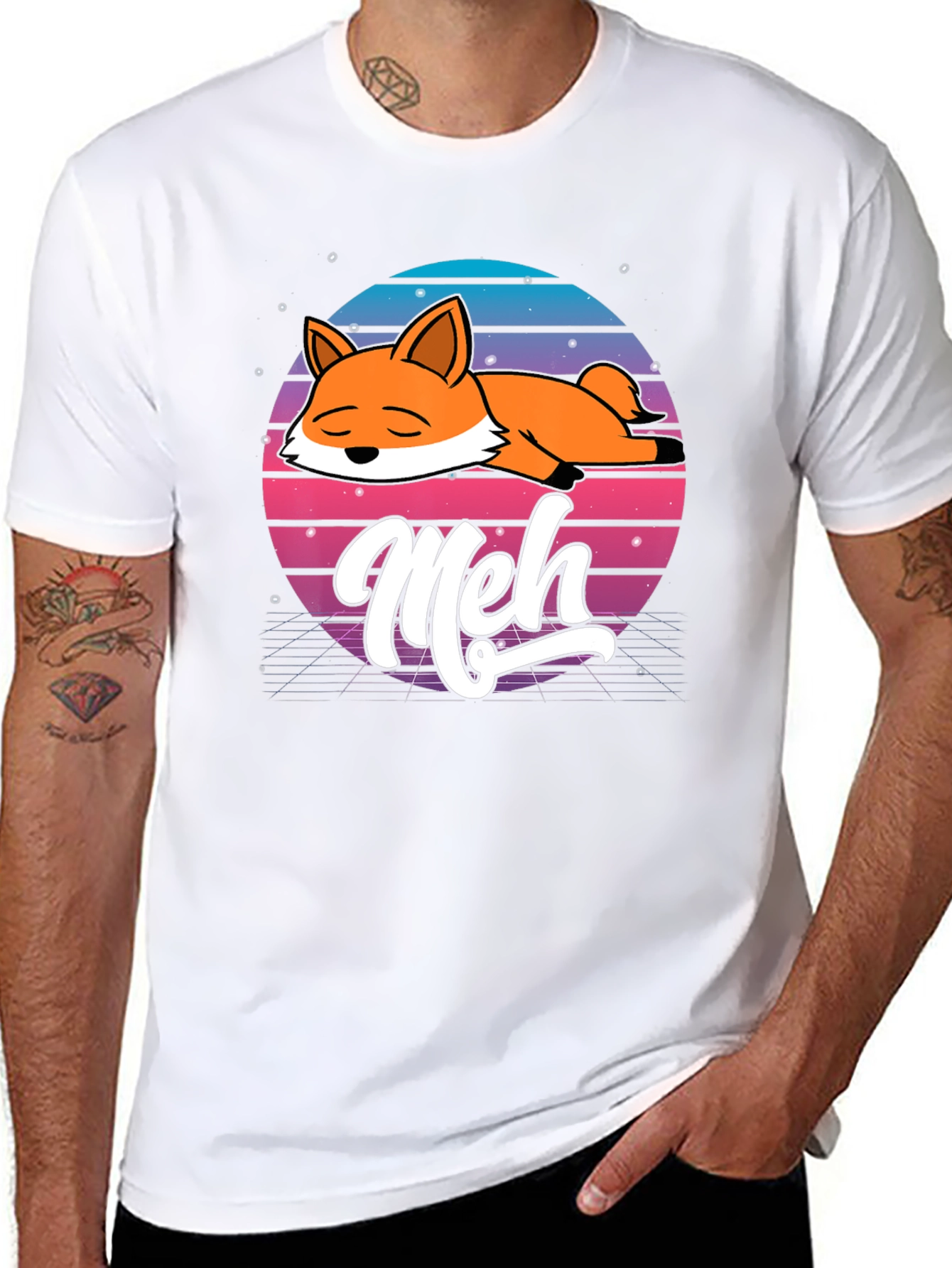 Meh Fox T-Shirt - Lazy Days