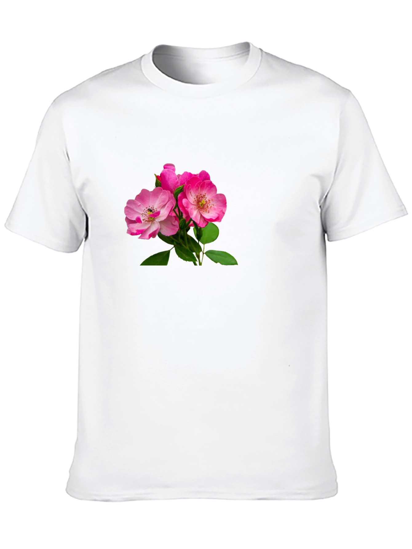 Floral Pink Rose Graphic T-Shirt