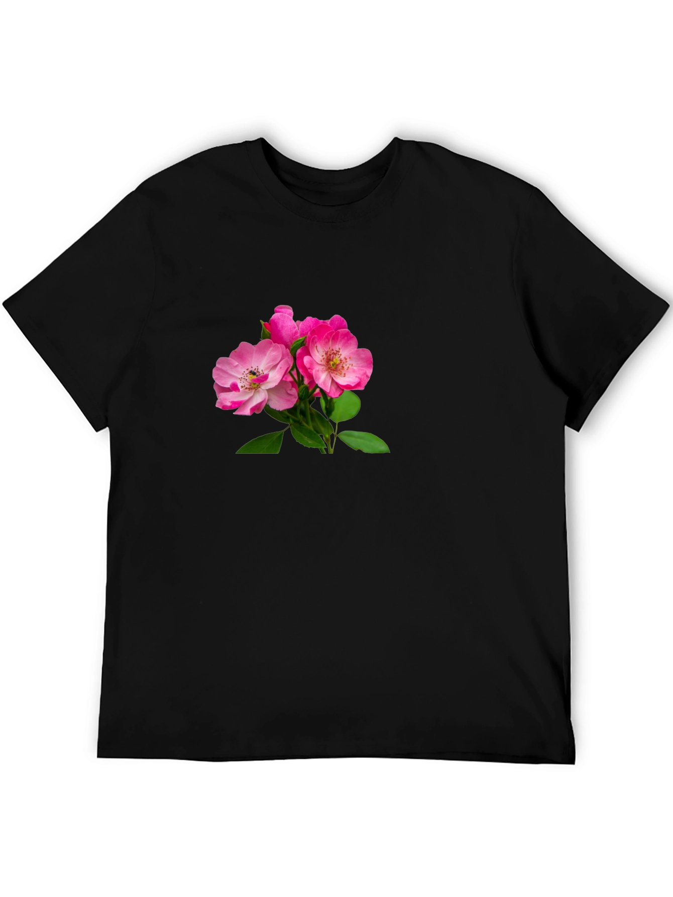 Floral Pink Rose Graphic T-Shirt