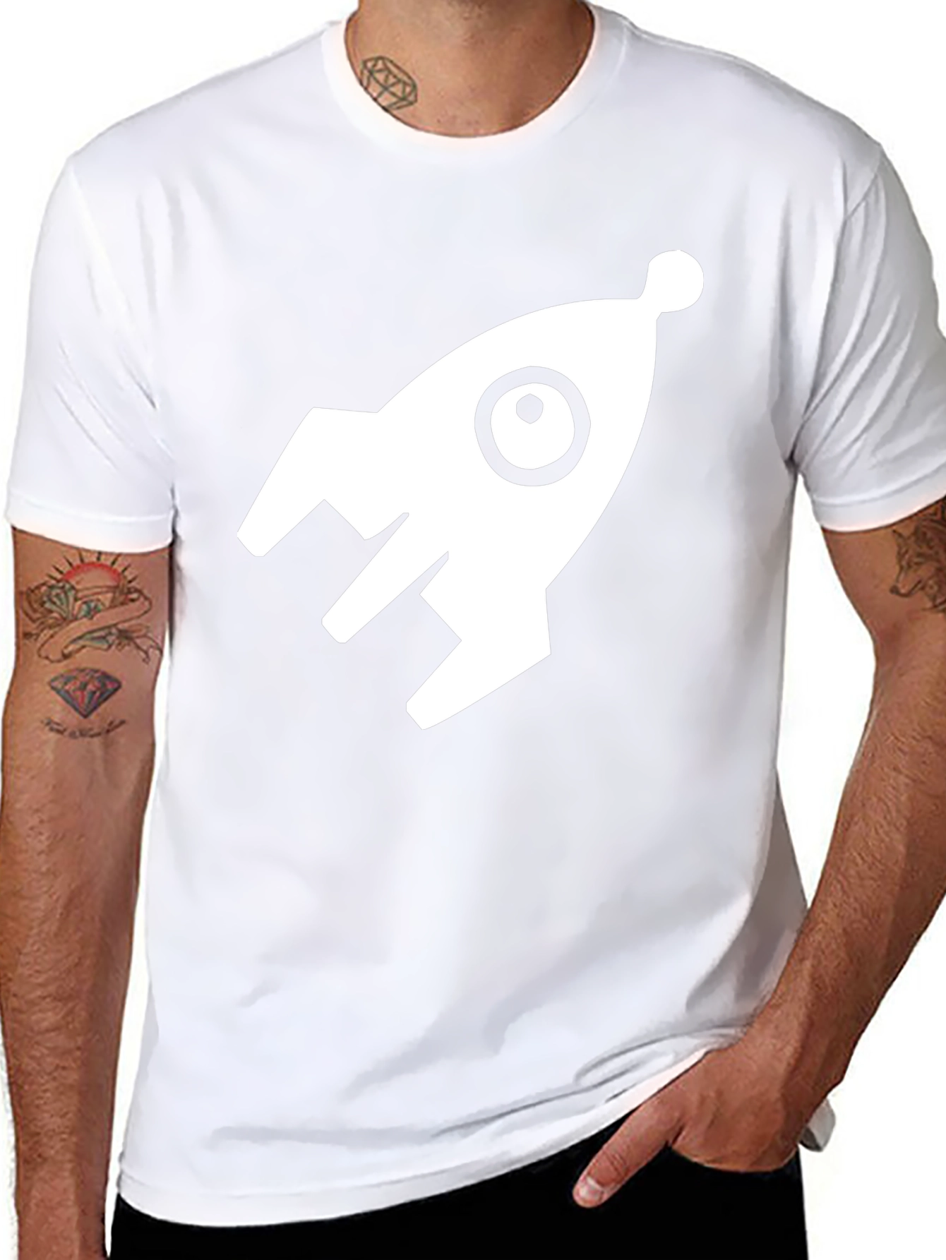 Rocket Graphic Black T-Shirt