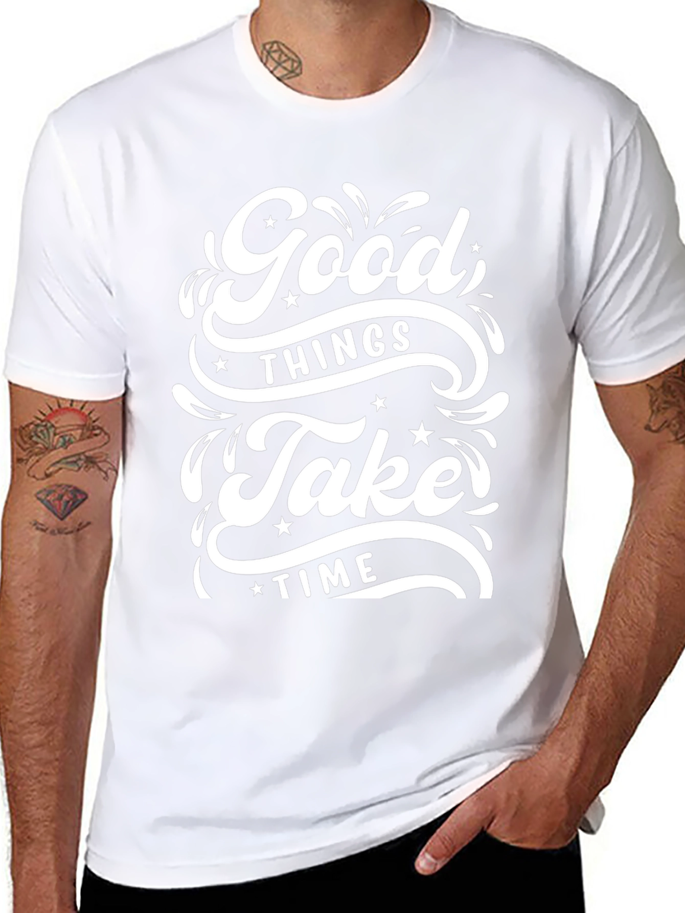 Good Things Take Time Graphic Tee - Black
