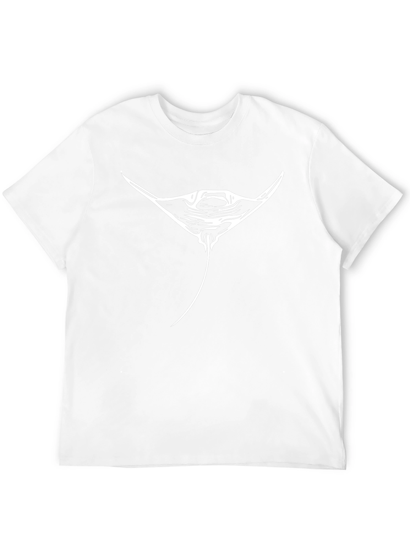 Manta Ray Graphic Tee - Black Cotton T-Shirt