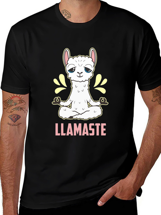 Llamaste T-Shirt - Meditating Llama Yoga Tee