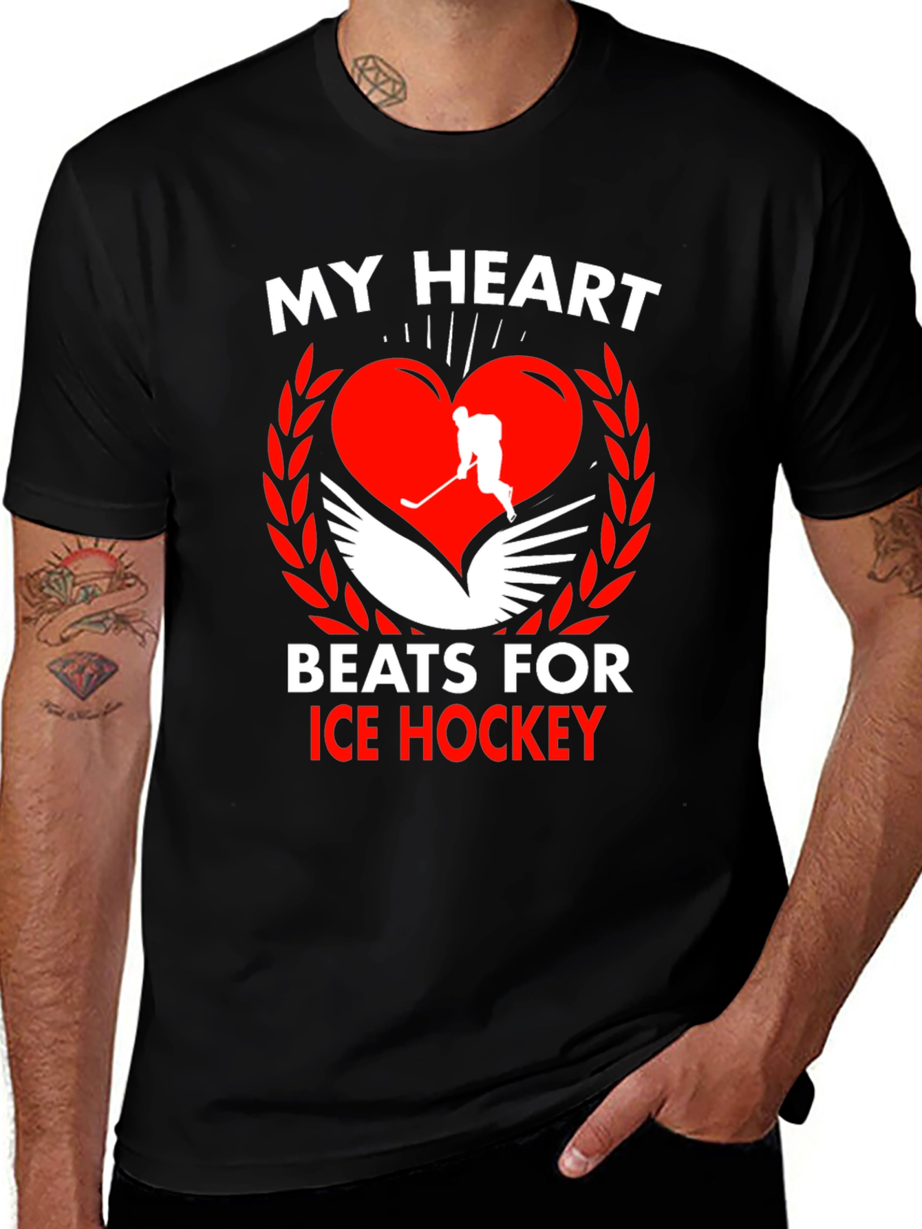 My Heart Beats for Ice Hockey T-Shirt