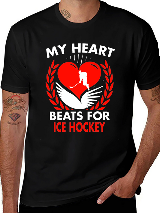 My Heart Beats for Ice Hockey T-Shirt
